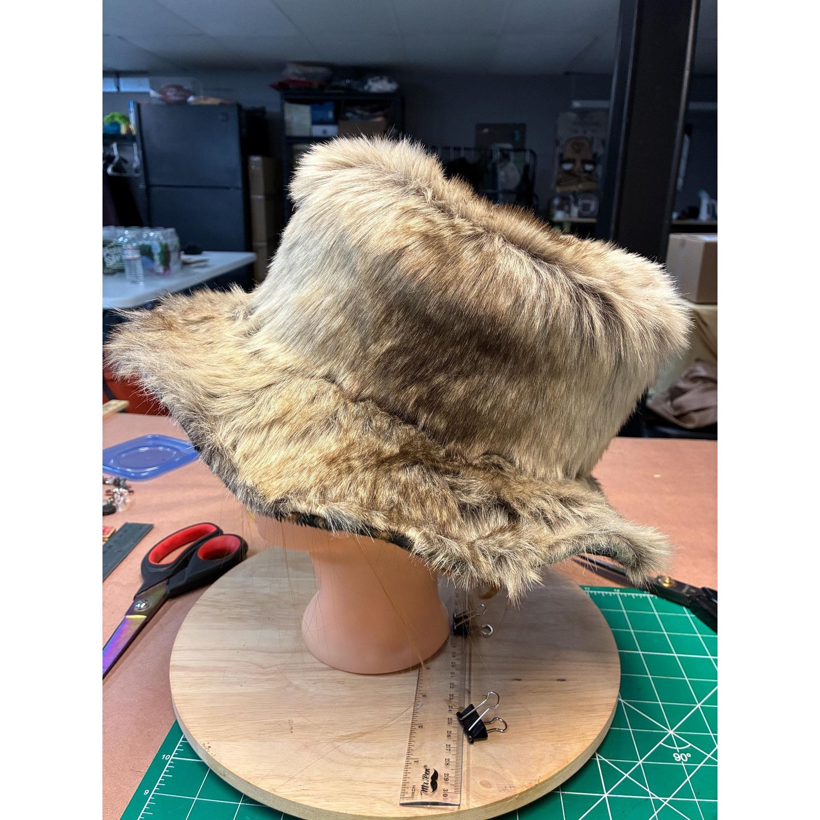 Other Upcycled Faux Fur Bucket Hat – Leopard Lined, Floppy Brim Size ONE SIZE - 3 Thumbnail