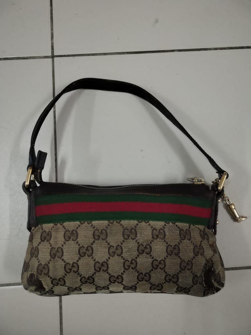 Gucci × Vintage Final Drop🔥Vtg Gucci Sherry Line GG Pattern Mini Hand Bag Size ONE SIZE - 2 Thumbnail