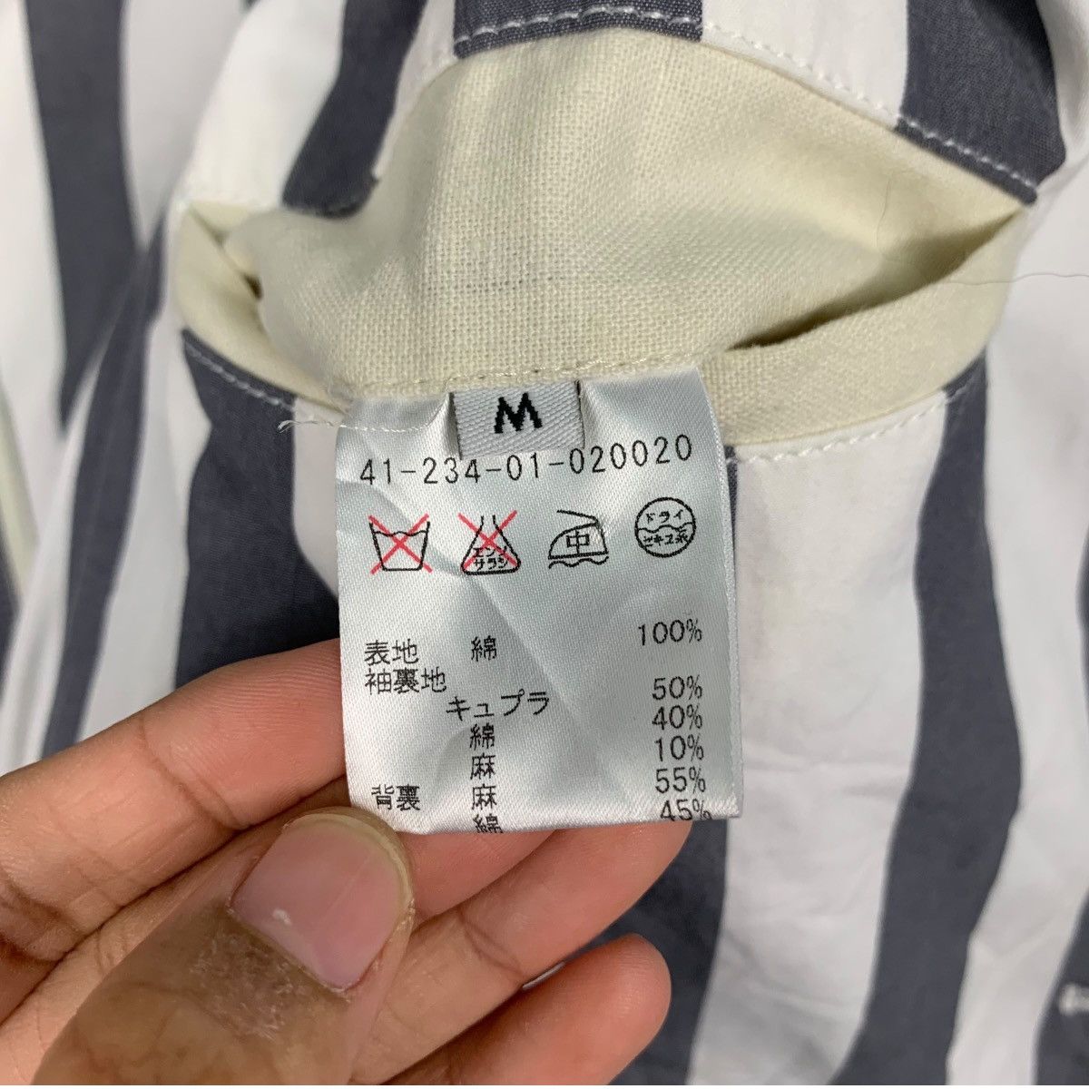 Japanese Brand ESTNATION Made in Japan Striped Button Shirt #2361-C106 Size US M / EU 48-50 / 2 - 16 Thumbnail
