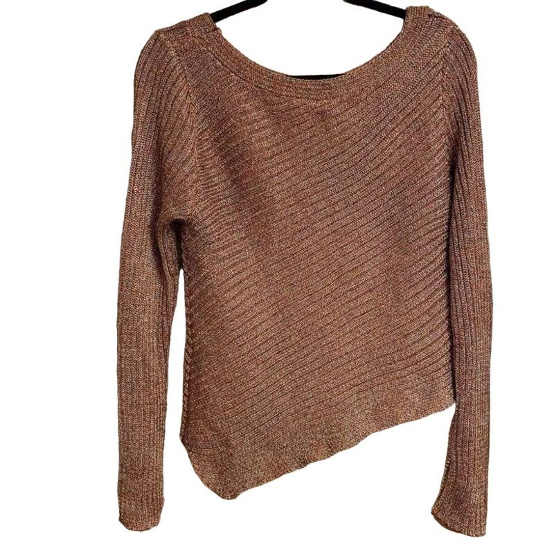 Free People New Free People Logan Ribbed Knit Sweater $128 SMALL Brown Size S / US 4 / IT 40 - 6 Thumbnail