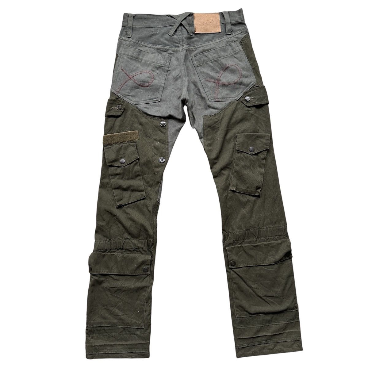 20471120 × Beauty Beast AW2000 20471120 PAPER “Reconstructed” Cargo Pants Size US 29 - 4 Thumbnail