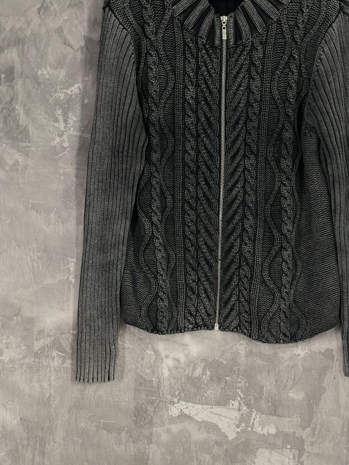 Vintage Y2K VTG Japanese style 3D striped knit sweater zip D&G style Size US M / EU 48-50 / 2 - 5 Thumbnail