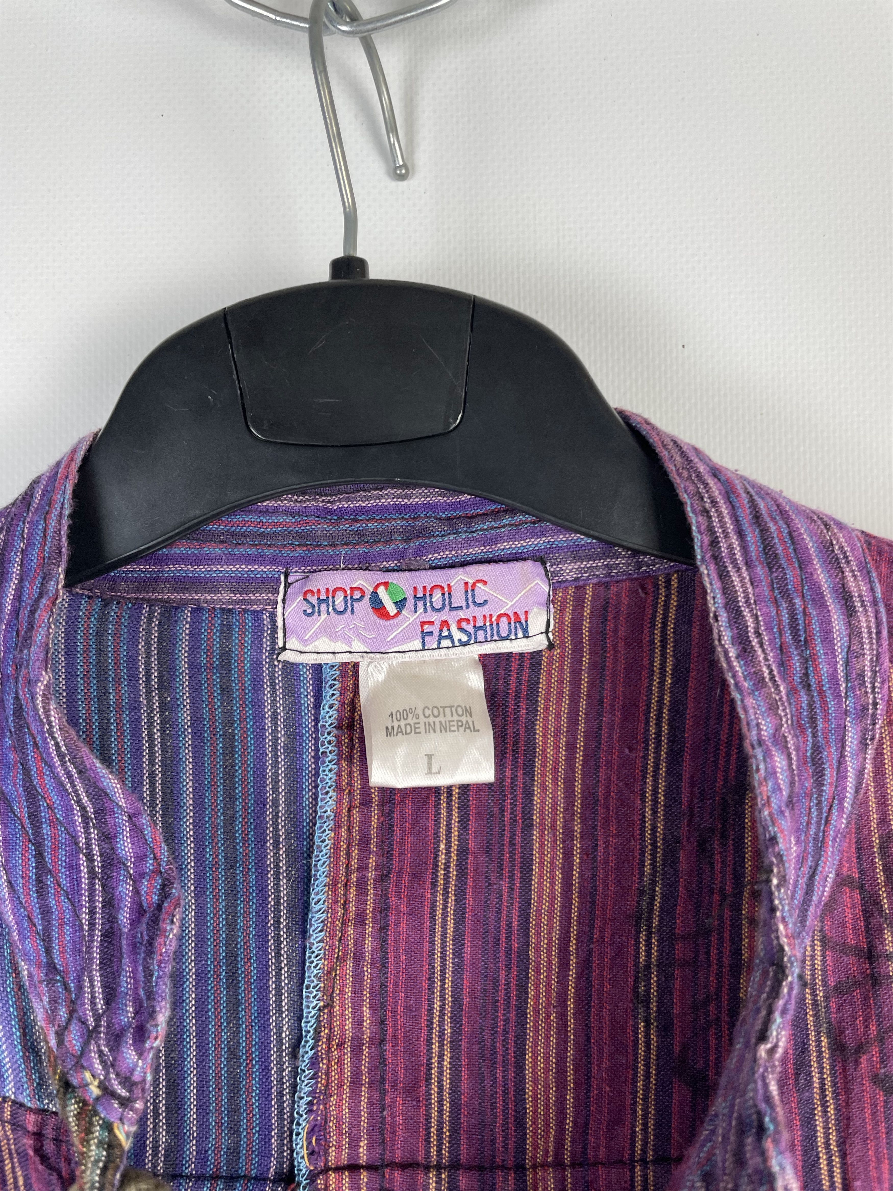 Japanese Brand Nepal Traditional Handmade Patchwork Shirt Custom Size US L / EU 52-54 / 3 - 4 Thumbnail