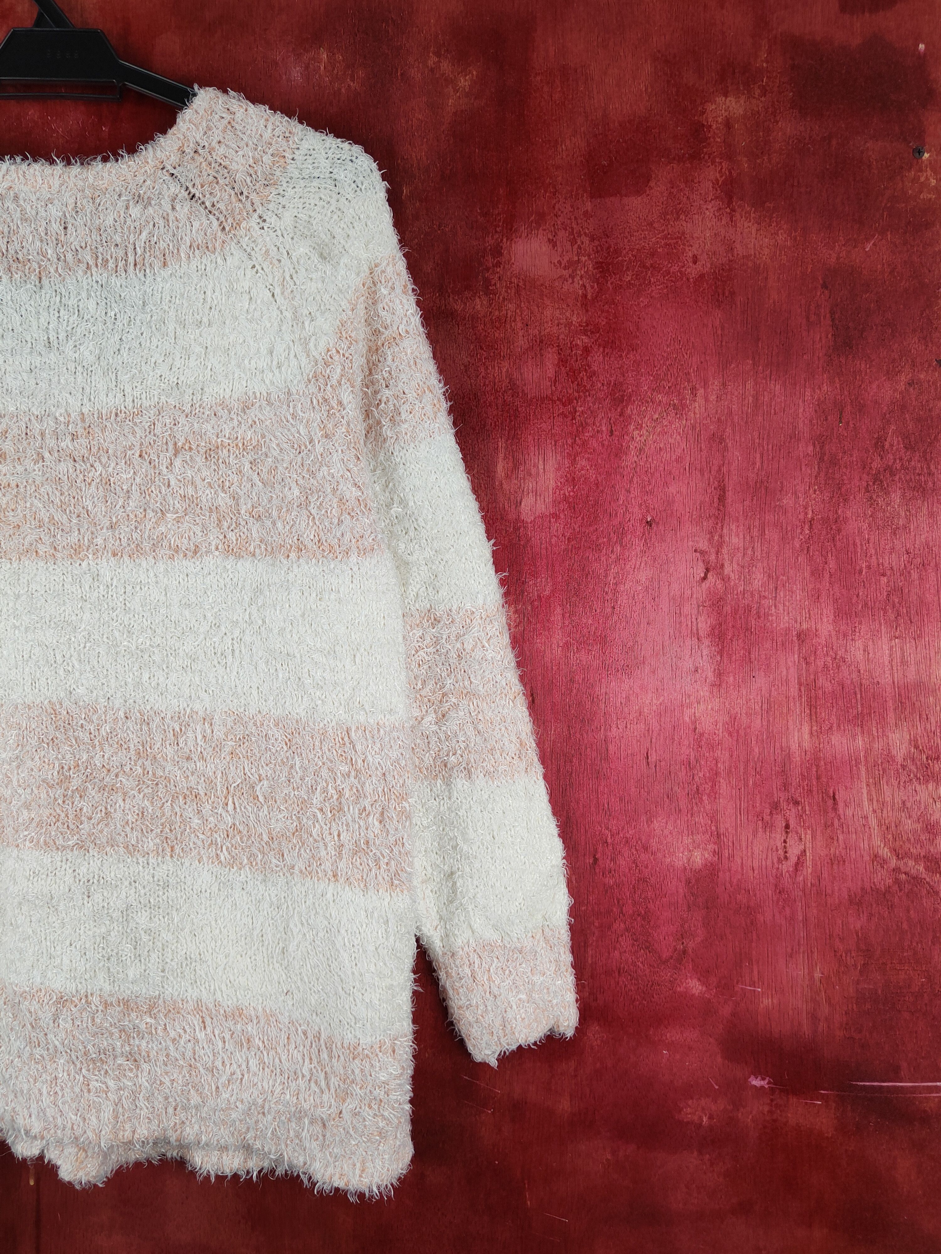 Homespun Knitwear Noble Goton Cream Fur Mohair Knitwear Cardigan #S1982 Size L / US 10 / IT 46 - 9 Thumbnail