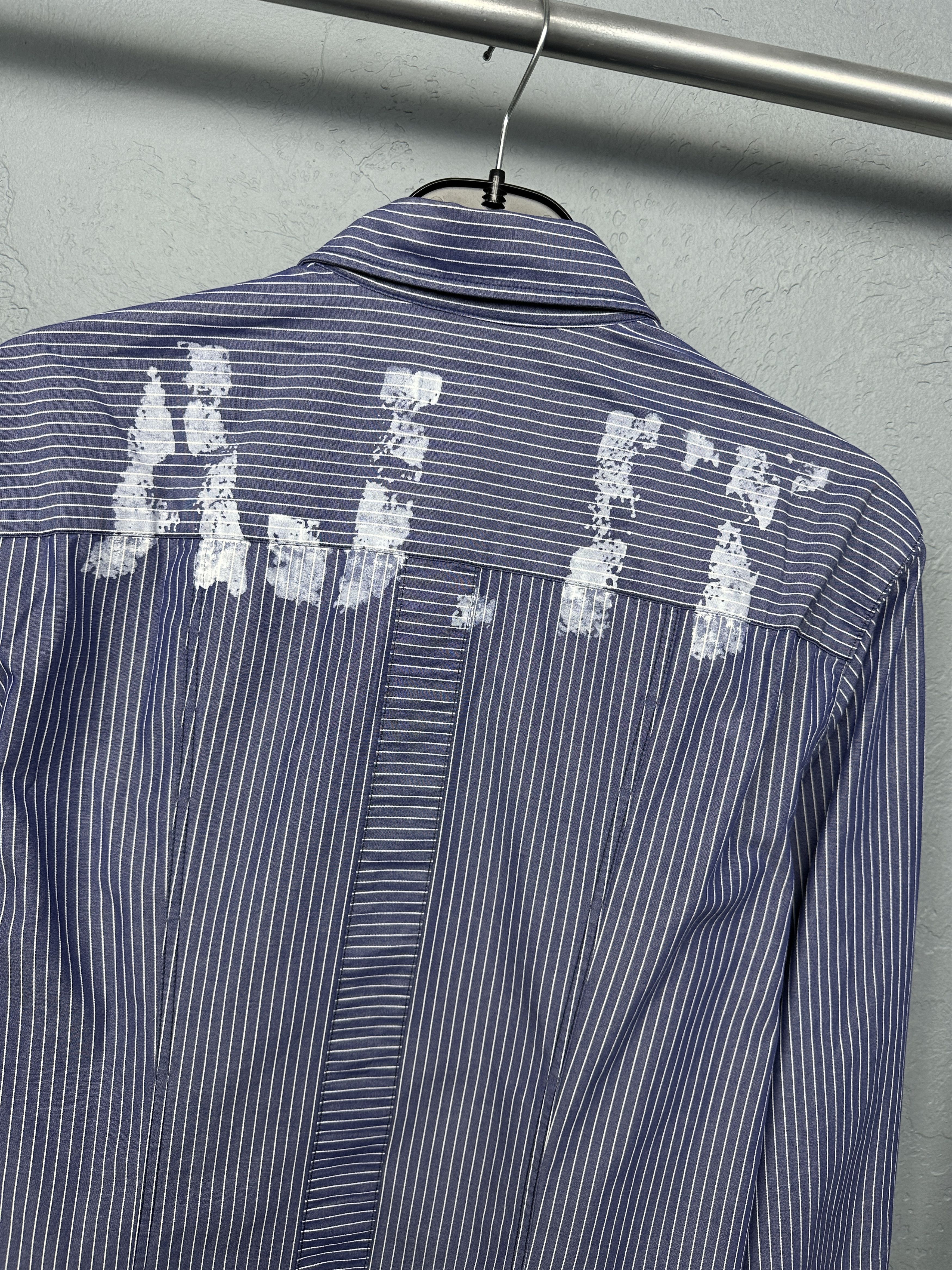 Armani Armani Jeans Vintage Mens Striped Shirt Size US M / EU 48-50 / 2 - 2 Thumbnail