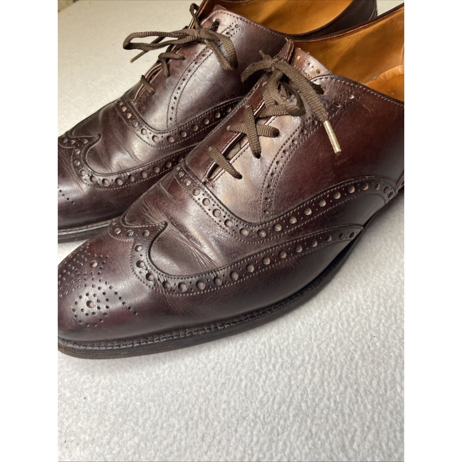 Brooks Brothers Vtg Brooks Brothers Devon England Wingtip Brown Leather 11.5 Size US 11.5 / EU 44-45 - 2 Thumbnail
