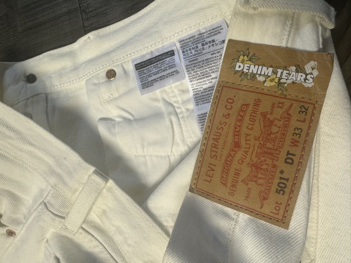 DENIM TEARS Denim Tears White Jeans Size US 33 - 3 Thumbnail