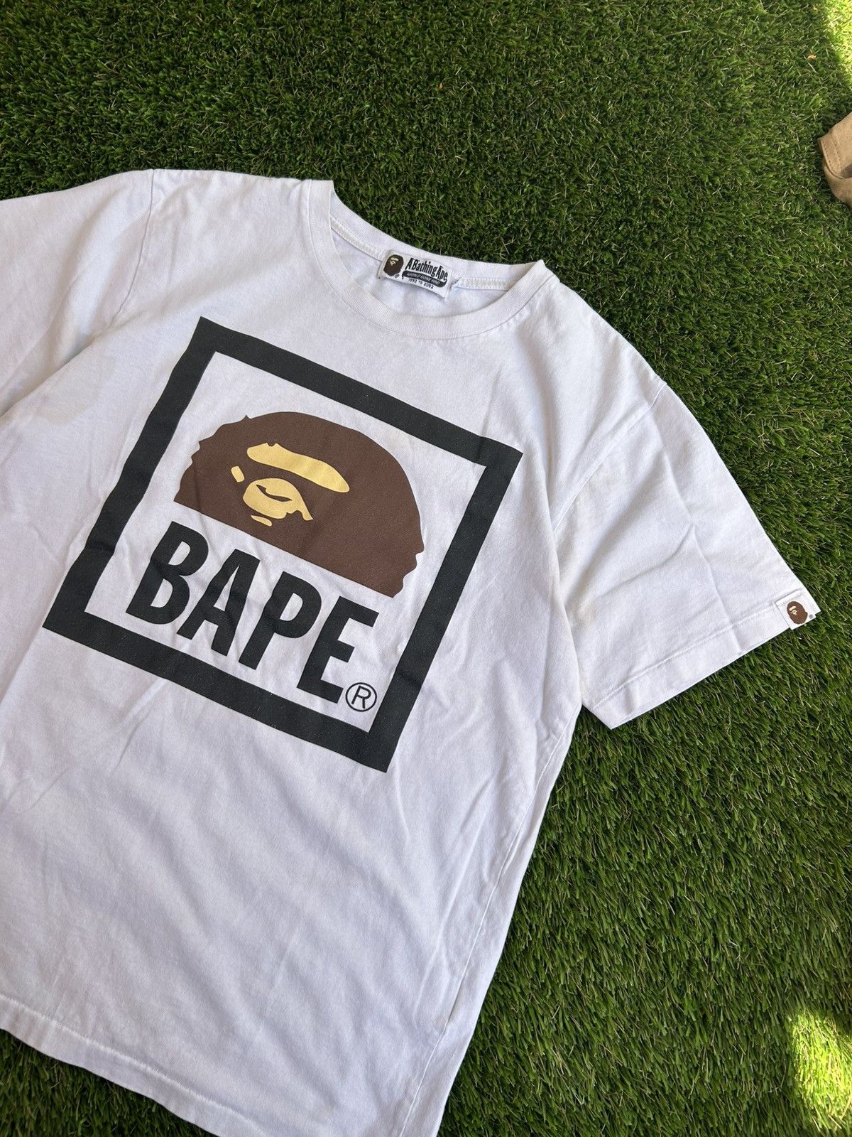 Bape BAPE Square Ape Head White Tee Size US M / EU 48-50 / 2 - 1 Thumbnail
