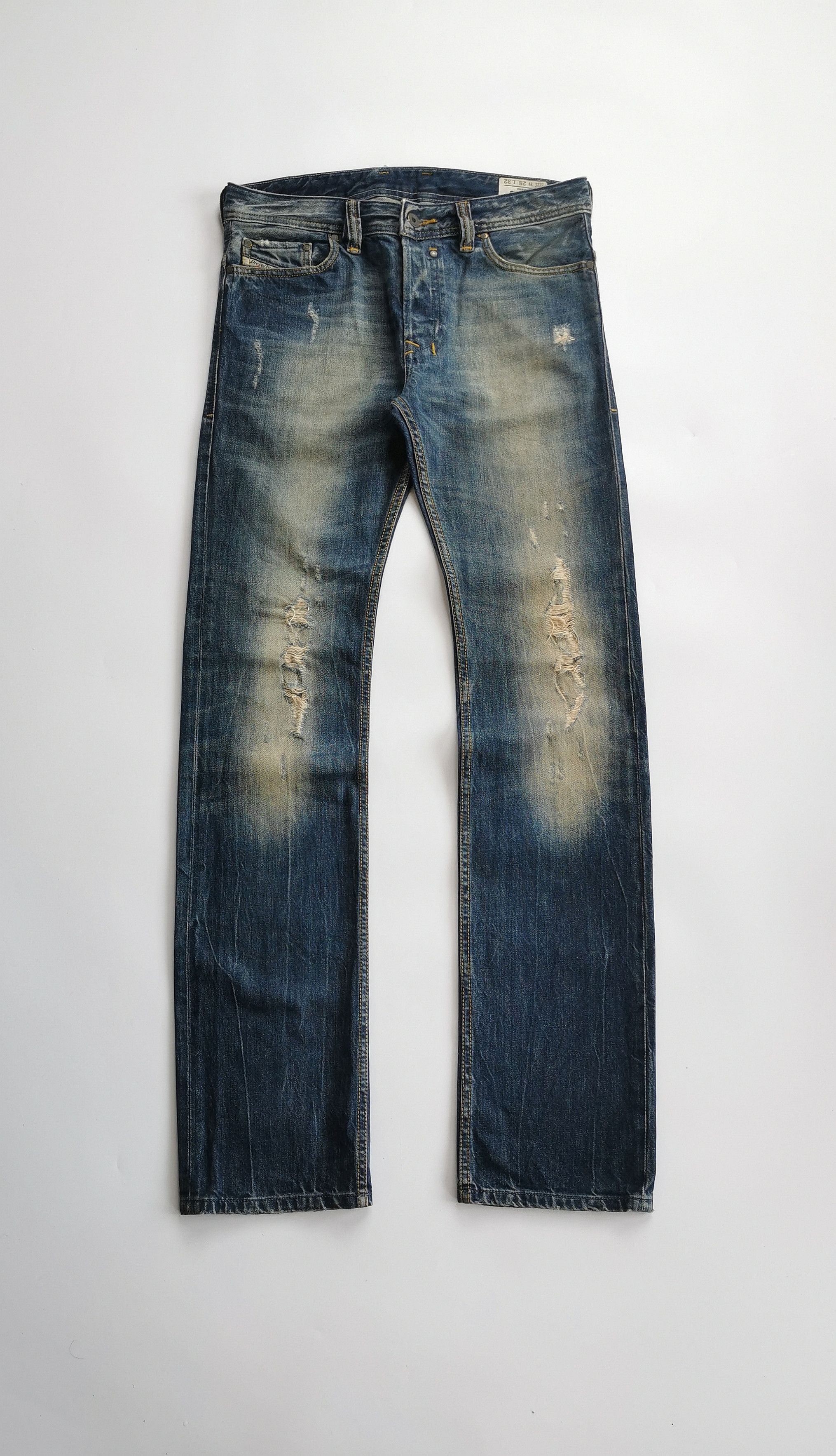 Luxury 00s Diesel Safado Mudwash Rusty Slim Straight Jeans