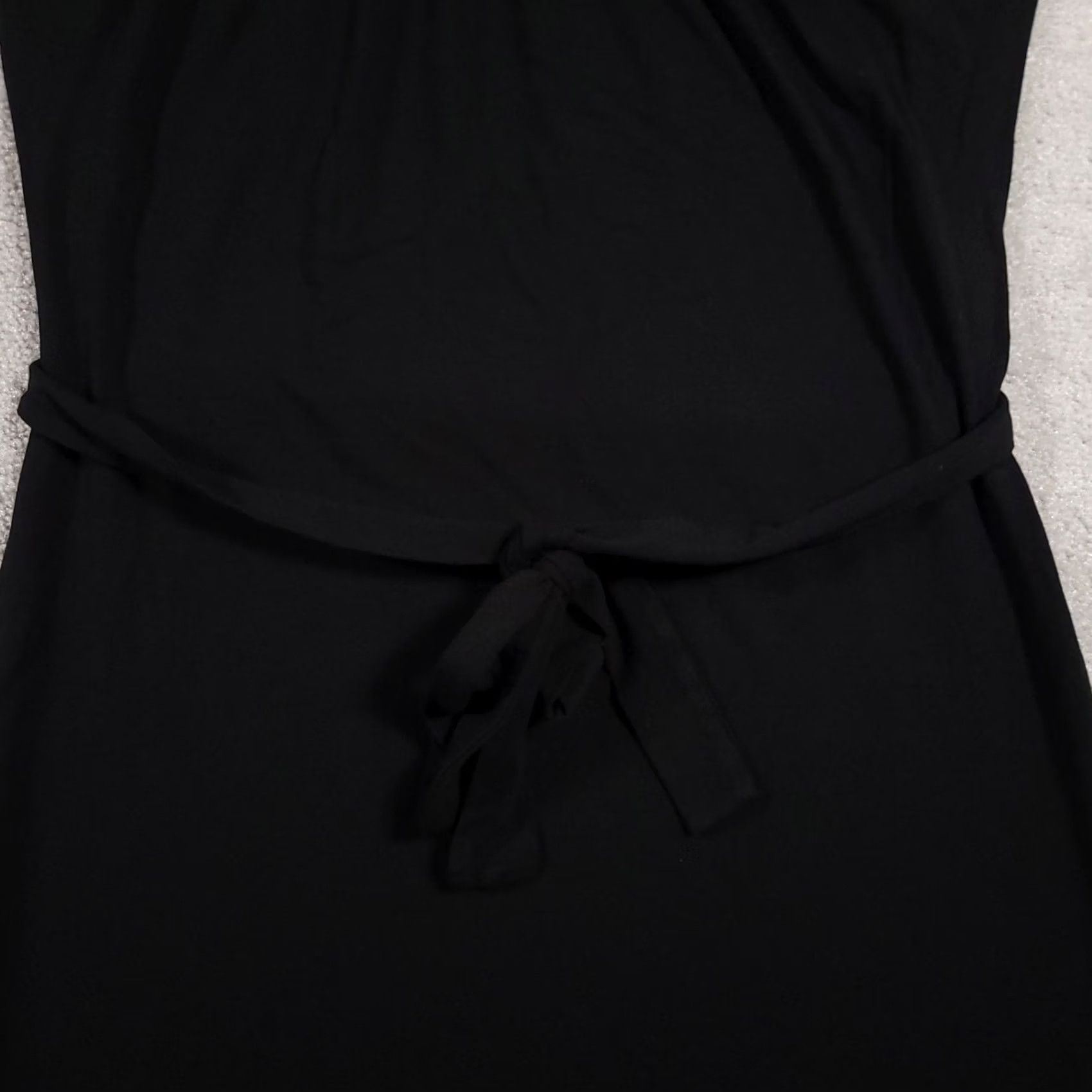 Talbots Talbots Dress Womens Small Black Short Sleeve Belted Knee Length Rayon Spandex Casual Workwear Travel Size 28" / US 6 / IT 42 - 4 Thumbnail