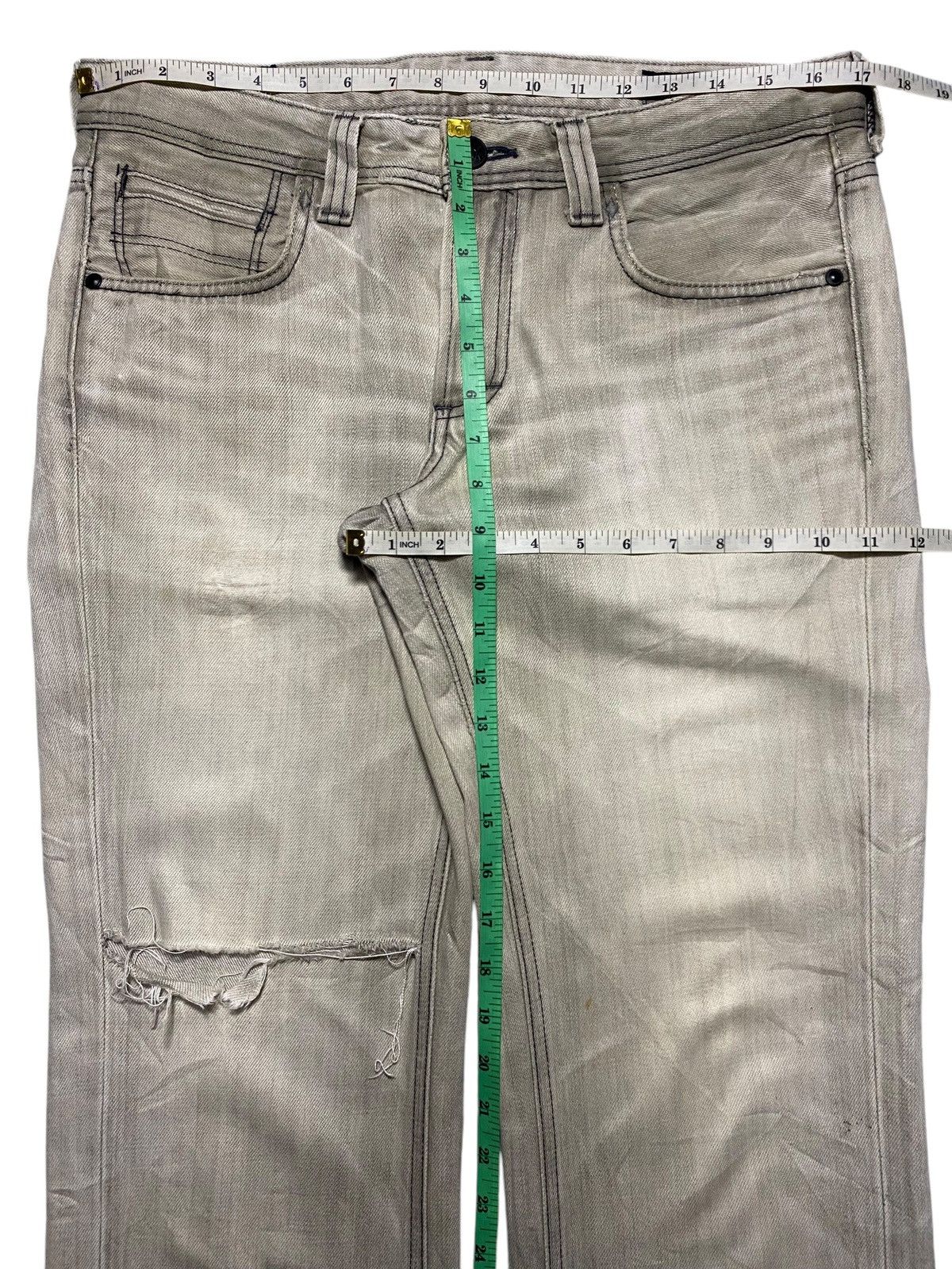 Japanese Brand Vintage The Tailored With Big John Distressed Wide Leg Jeans Size US 34 / EU 50 - 15 Thumbnail