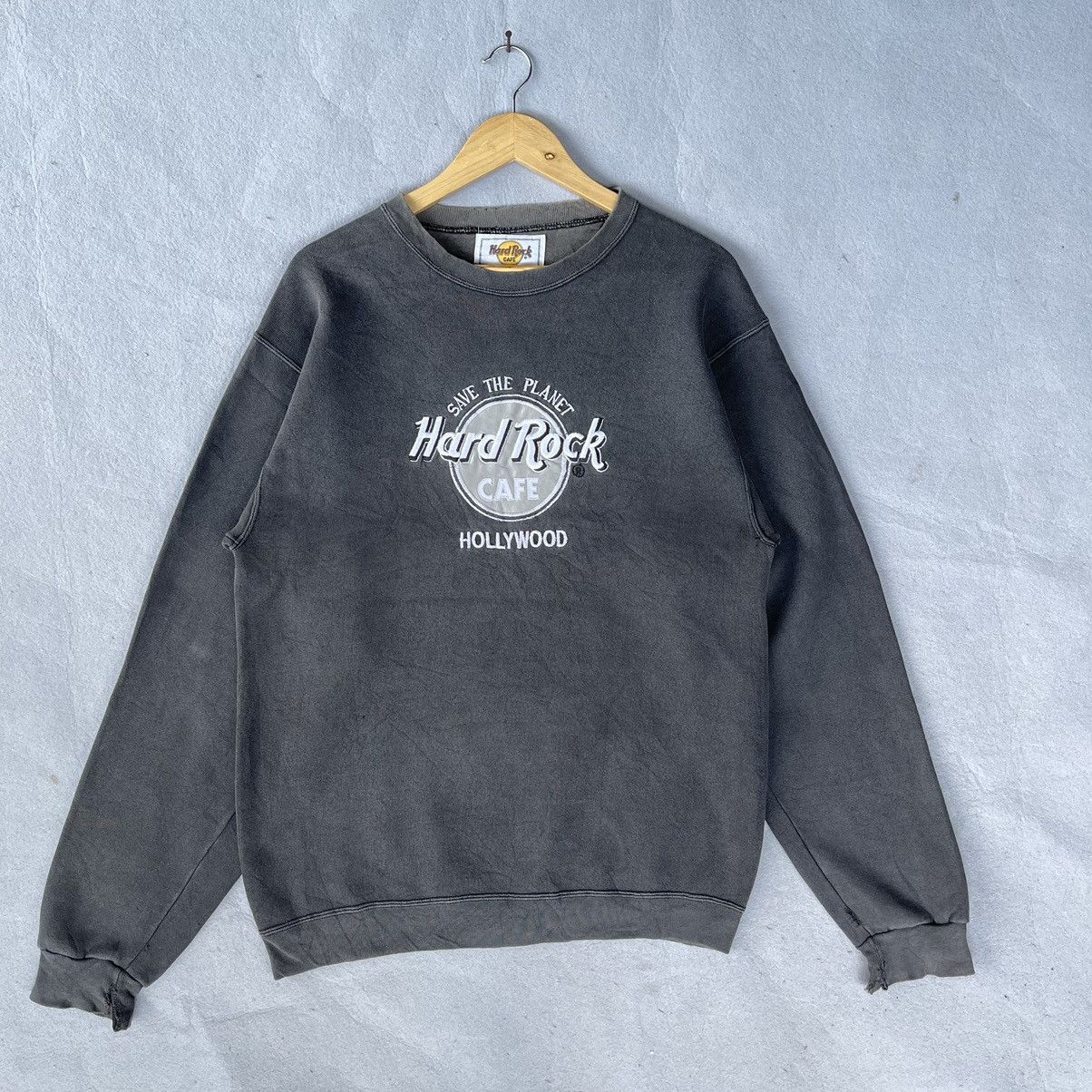 Hard Rock Cafe Vintage 1990s Hard Rock Cafe Hollywood Sweatshirt Size US S / EU 44-46 / 1 - 1 Thumbnail