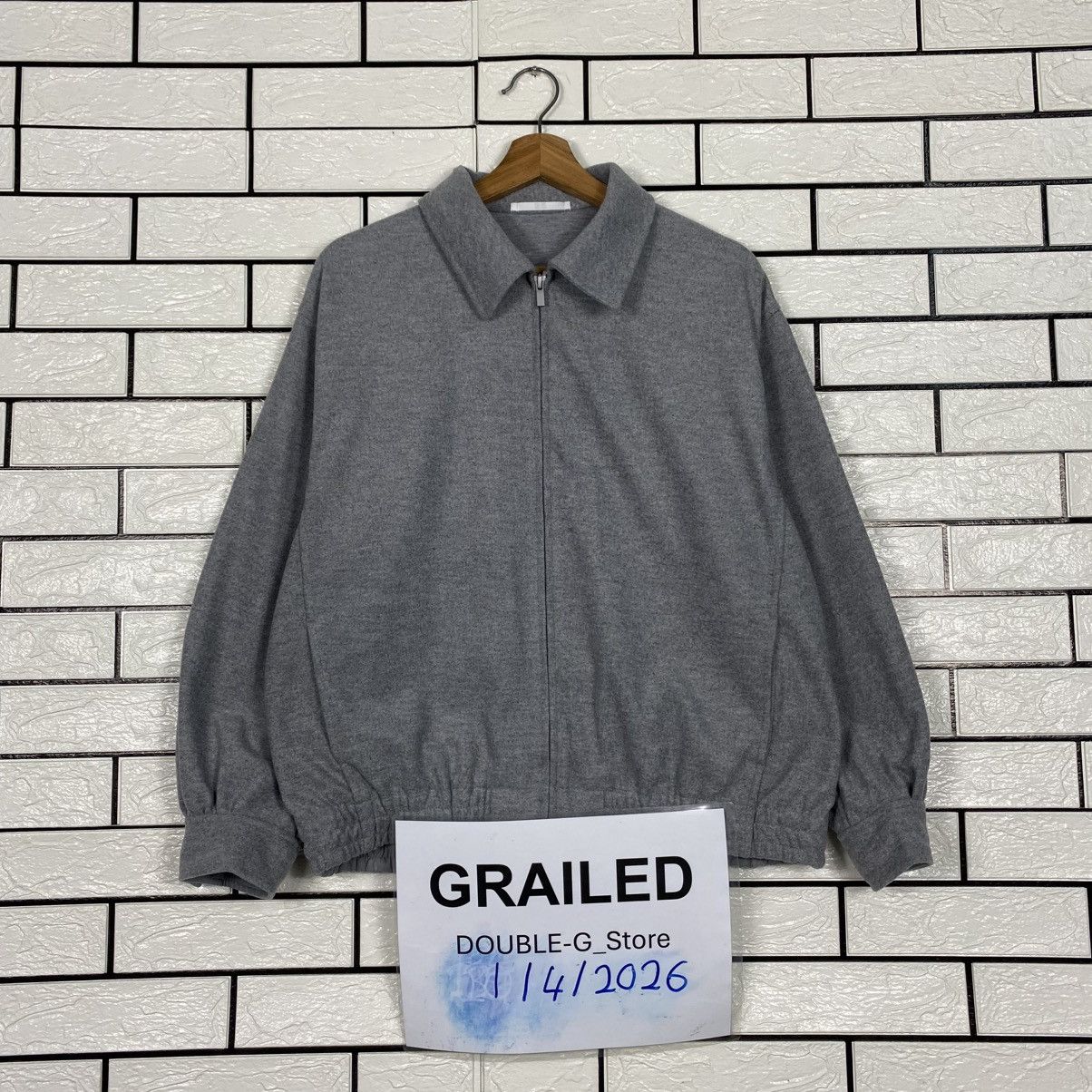 Japanese Brand 📌Vintage Wool Zipper Bomber Jacket Uniqlo Issey Miyake Size US L / EU 52-54 / 3 - 1 Thumbnail