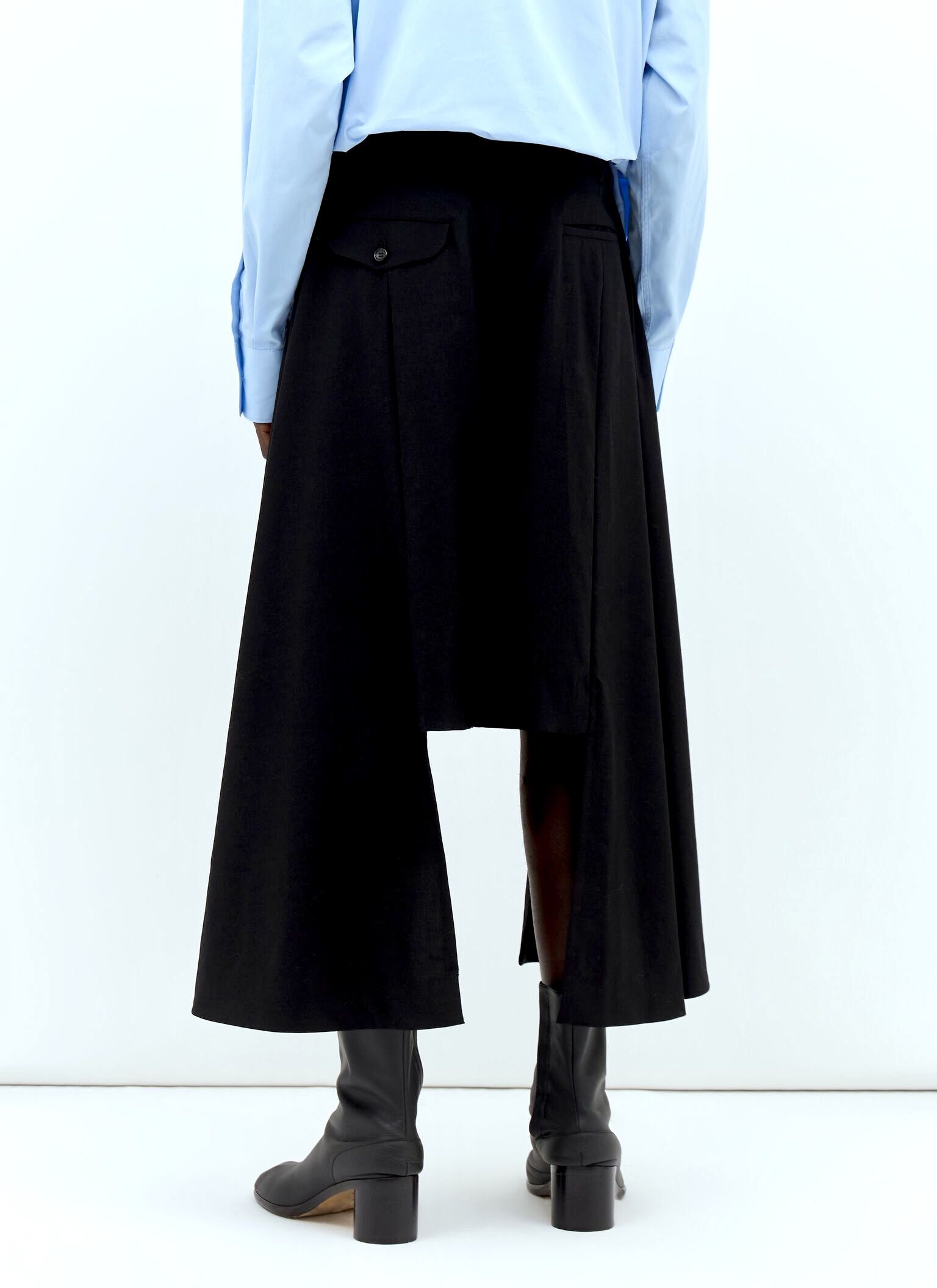 Comme des Garcons Homme Plus Comme des Garçons Homme Plus Asymmetrical Pants in Black Size US 34 / EU 50 - 3 Thumbnail