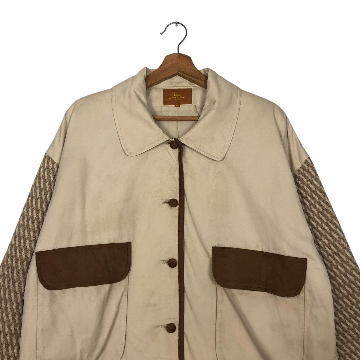 Japanese Brand 🔥VINTAGE BUTTON CHORE JACKET LANCEL PATCHWORK DESIGN Size US M / EU 48-50 / 2 - 5 Thumbnail