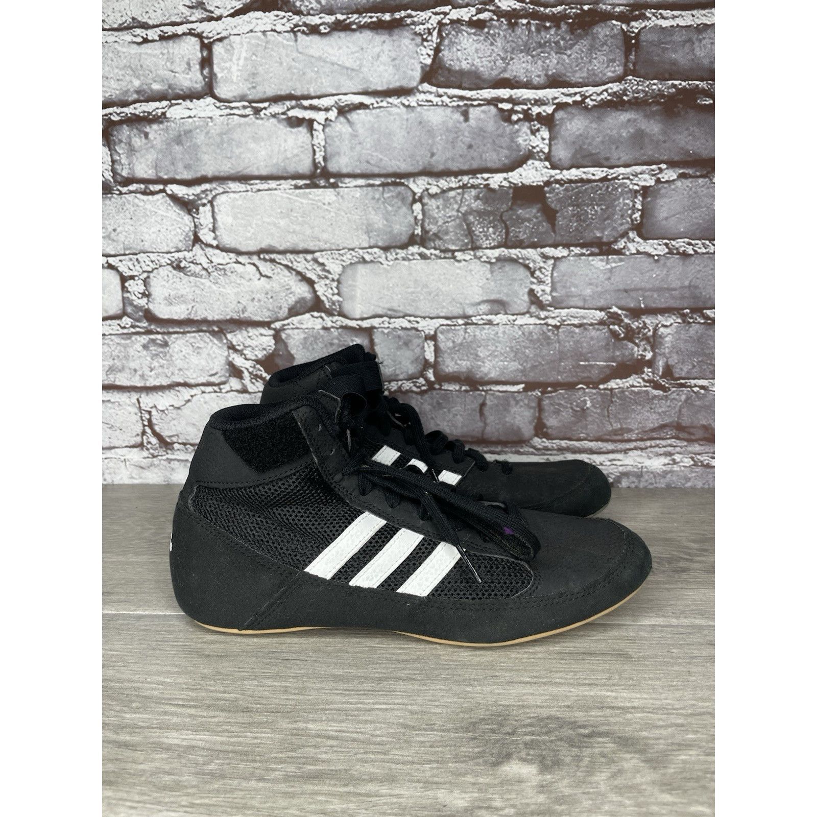 Adidas Adidas Wrestling Sneakers Shoes Black Lace Up Hook Loop Stra Size US 6 / EU 39 - 20 Thumbnail