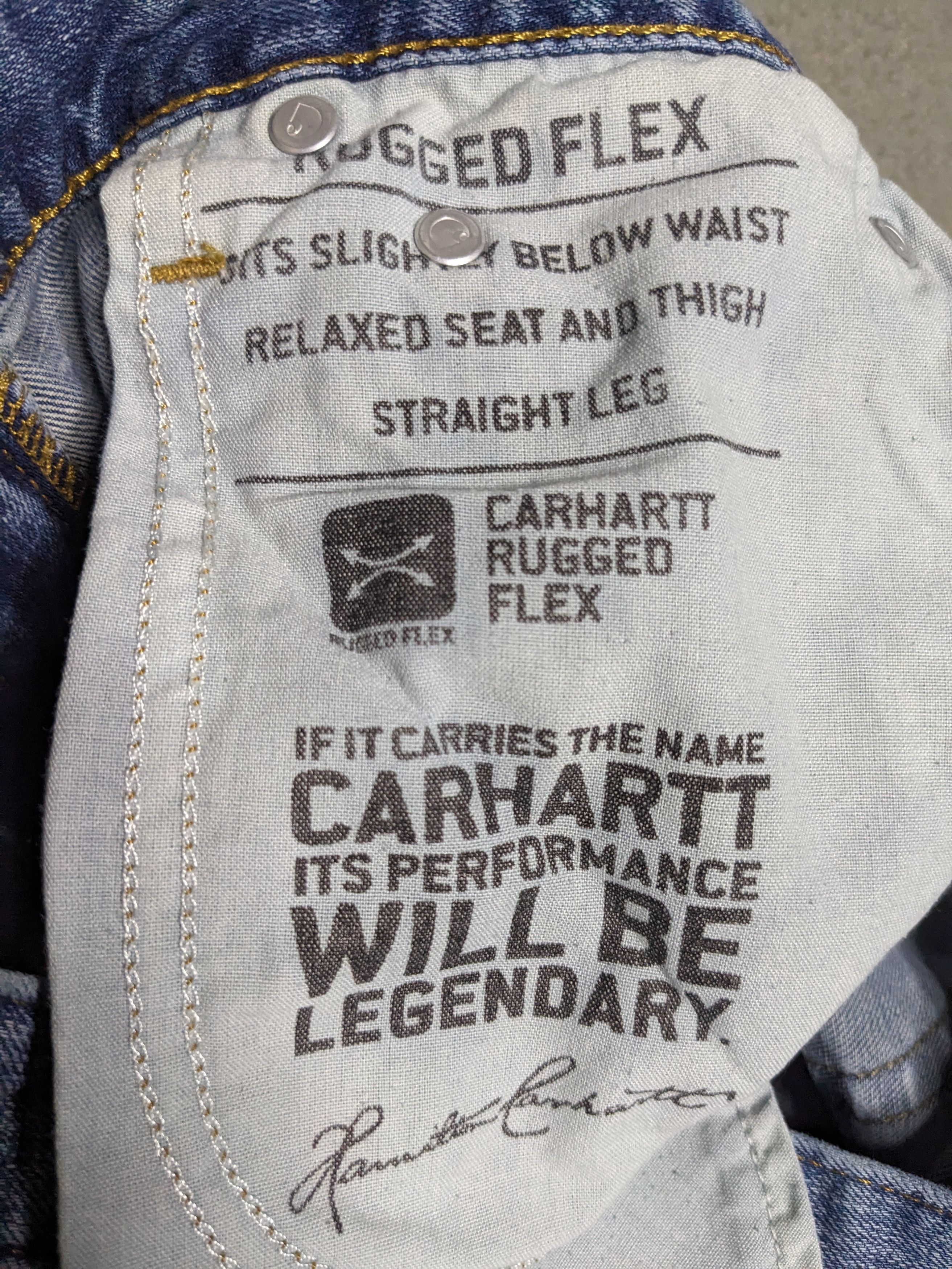 Carhartt Carhartt Straight Jeans Mens 30x34 Rugged Relaxed Stretch Size US 30 / EU 46 - 11 Thumbnail