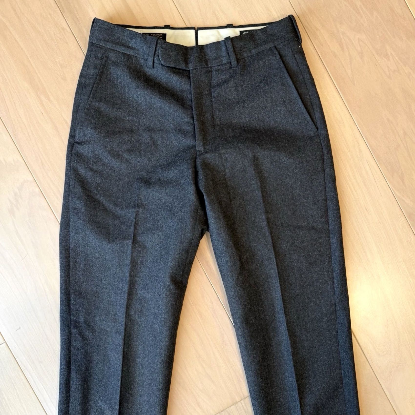 Epaulet Epaulet Wool Pants 27 Charcoal Gray Dress Pants 5-Pocket Regular Fit Wool USA Epaulet Mens Gray 27x30 Vintage? No Size US 27 - 3 Thumbnail