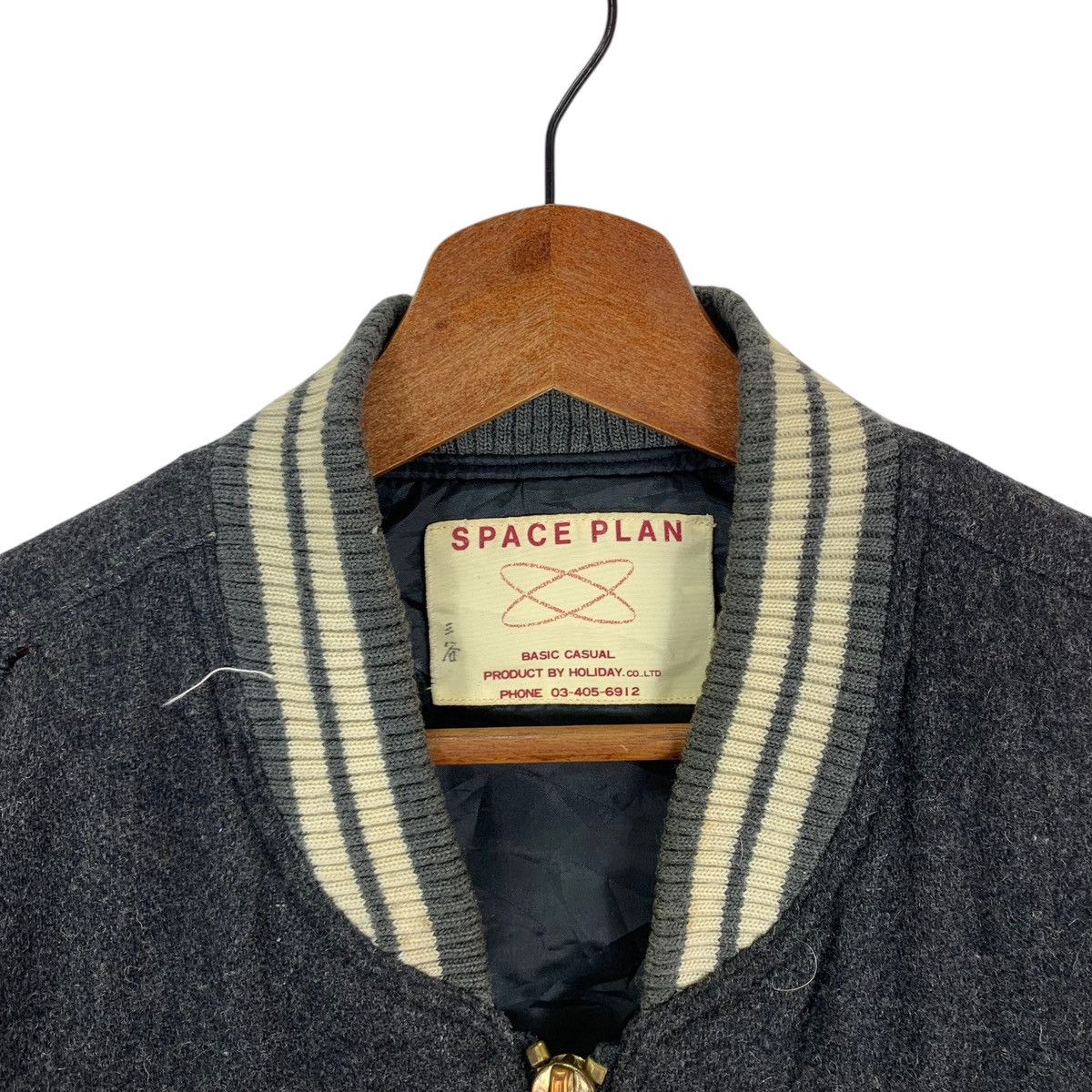 Vintage VINTAGE SPACE PLAN VARSITY BOMBER WOOL JACKET Size US M / EU 48-50 / 2 - 8 Thumbnail