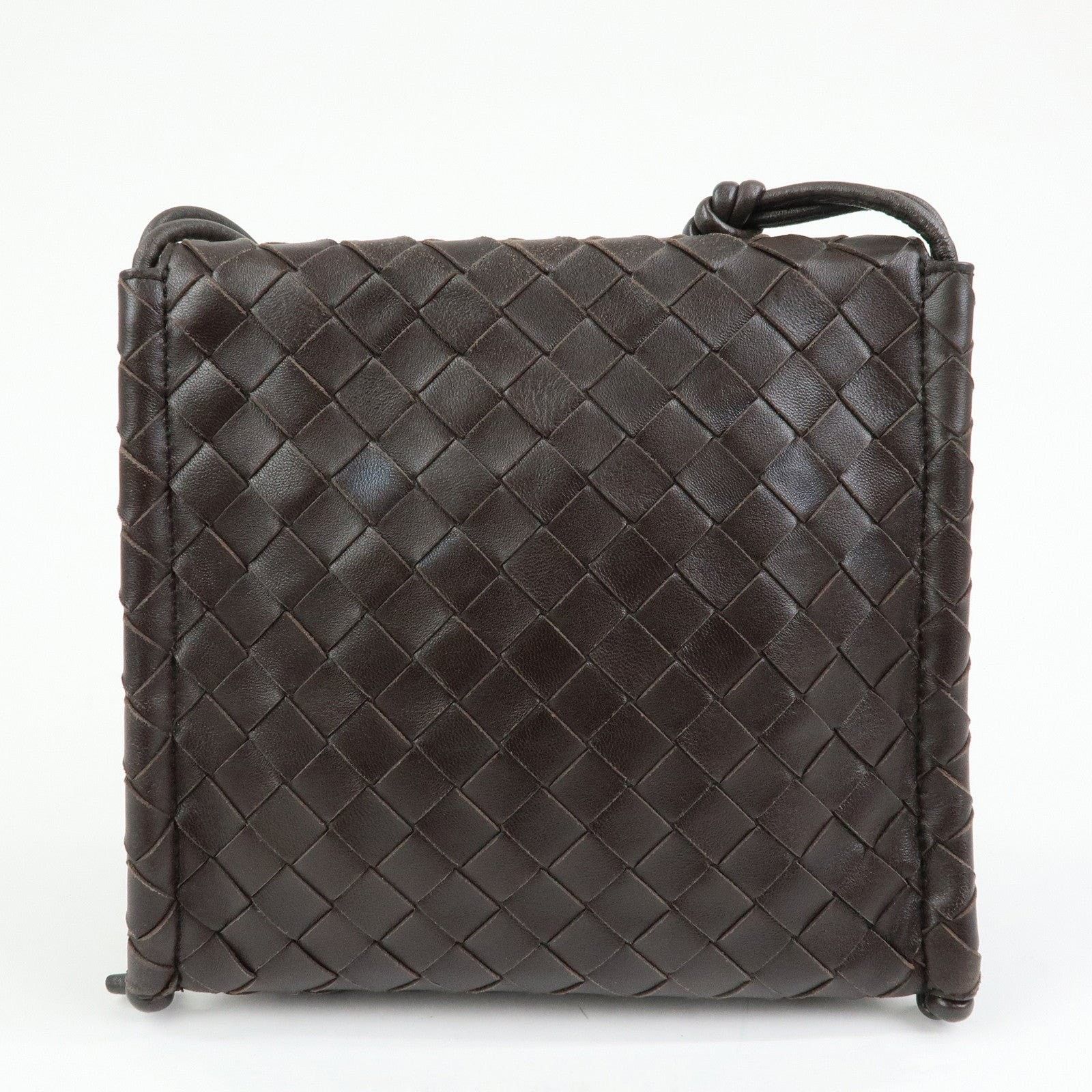 Bottega Veneta Bottega Veneta Intrecciato Lambskin Crossbody Bag Brown Size ONE SIZE - 2 Thumbnail