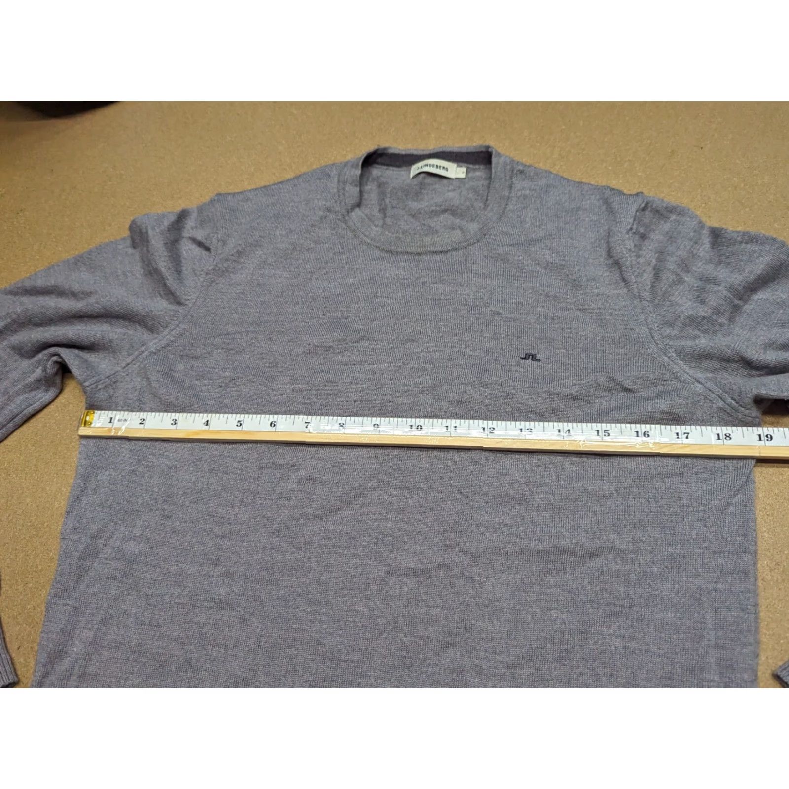 J.Lindeberg J. Lindeberg Mens Pullover Size Small Gray Merino Wool Long Sleeve Round Neck Knit Sweater Casual Mens Size US S / EU 44-46 / 1 - 3 Thumbnail