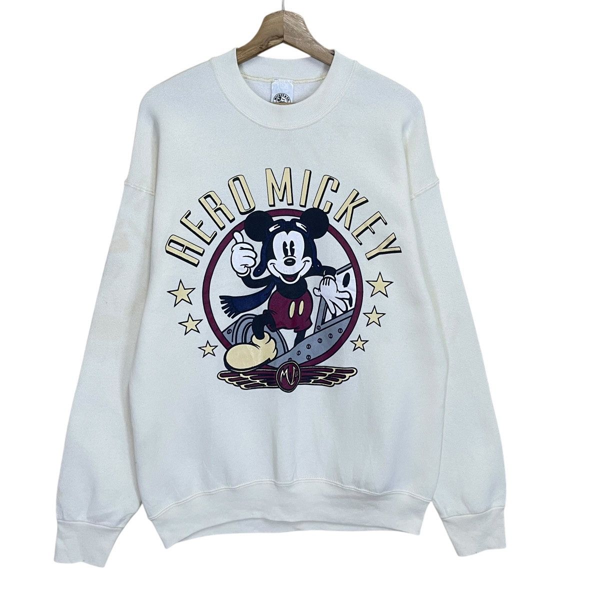 Cartoon Network × Mickey Mouse × Vintage Aero Mickey Mouse Big Logo Printed Crewneck Sweatshirt Size US M / EU 48-50 / 2 - 1 Thumbnail