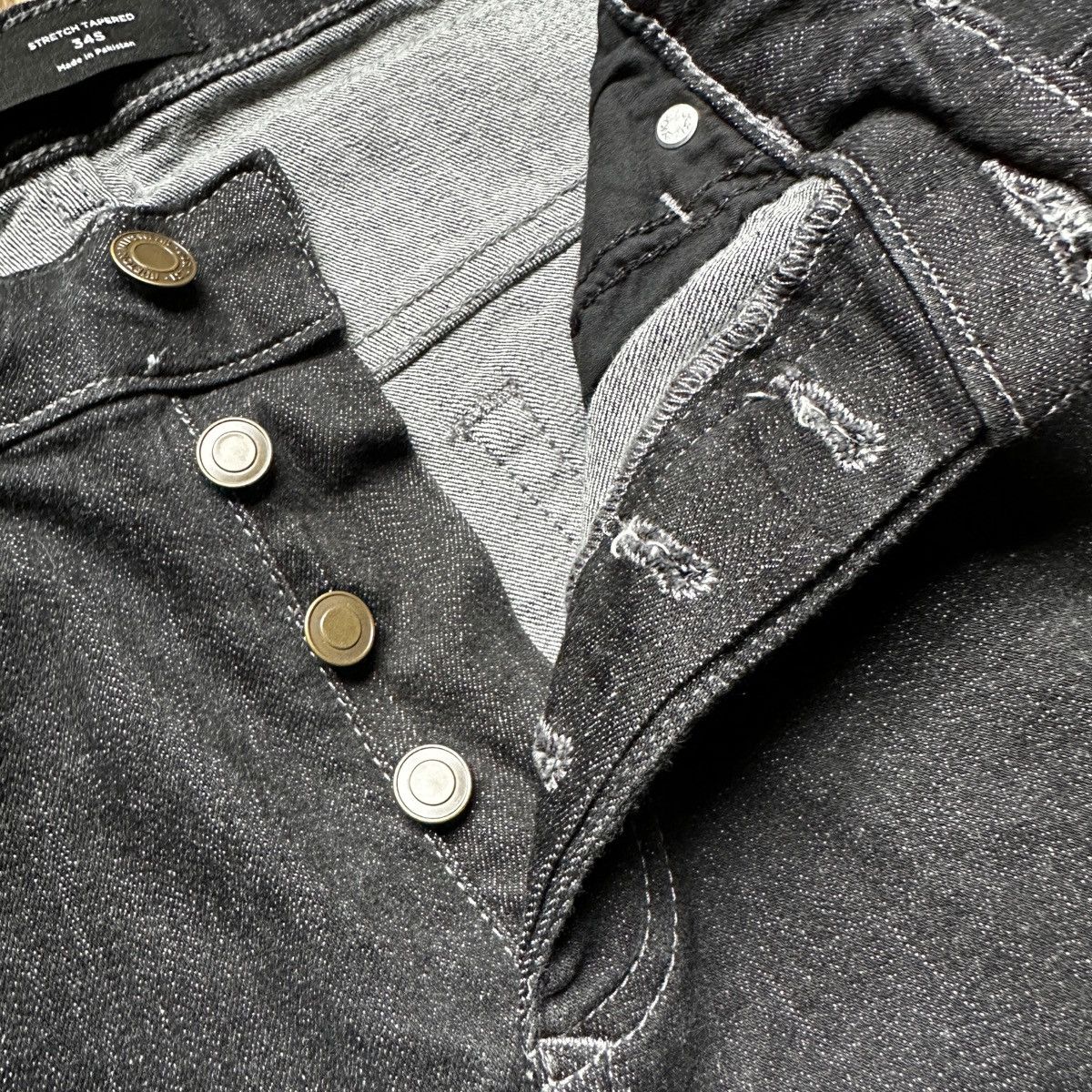 Burton Burton Menswear London Stretch Jeans Black 34S (W34 L30) Size US 34 / EU 50 - 3 Thumbnail