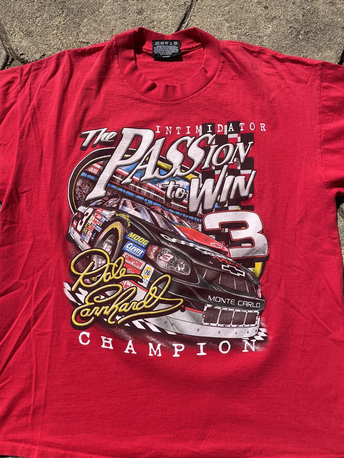 Chase Authentics × NASCAR × Vintage Vintage 90s Dale Earnhardt Sr. “Passion To Win” Graphic Tee Size US L / EU 52-54 / 3 - 2 Thumbnail
