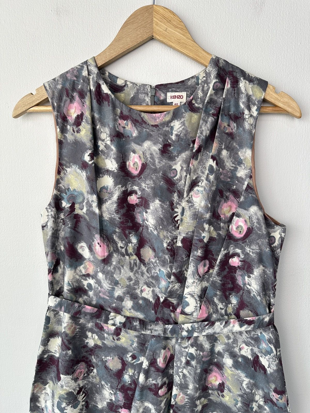 Kenzo KENZO Paris Floral Print Cotton Silk Sleeveless Mini Dress Size S / US 4 / IT 40 - 3 Thumbnail
