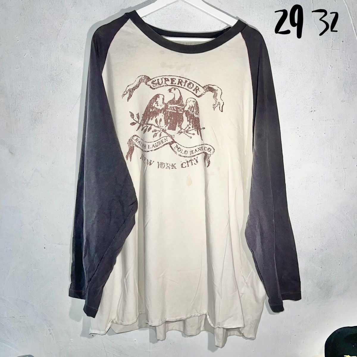 Ralph Lauren XXXL Vintage Polo Jeans Ralph Lauren Raglan T-Shirt Size US XXL / EU 58 / 5 - 1 Thumbnail
