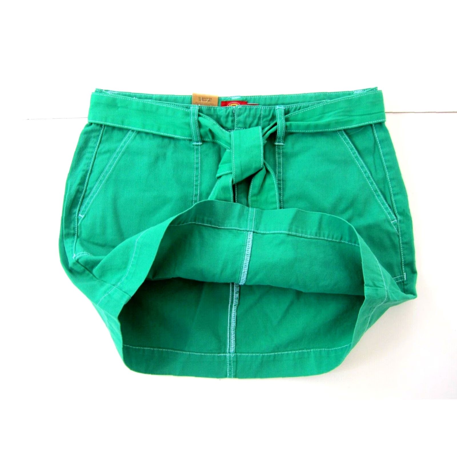 Dickies Dickies Green Cotton High Rise Straight Utility Mini Skirt Junior 11 Womens Short Skirt (NWT) Size 32" / US 10 / IT 46 - 6 Thumbnail