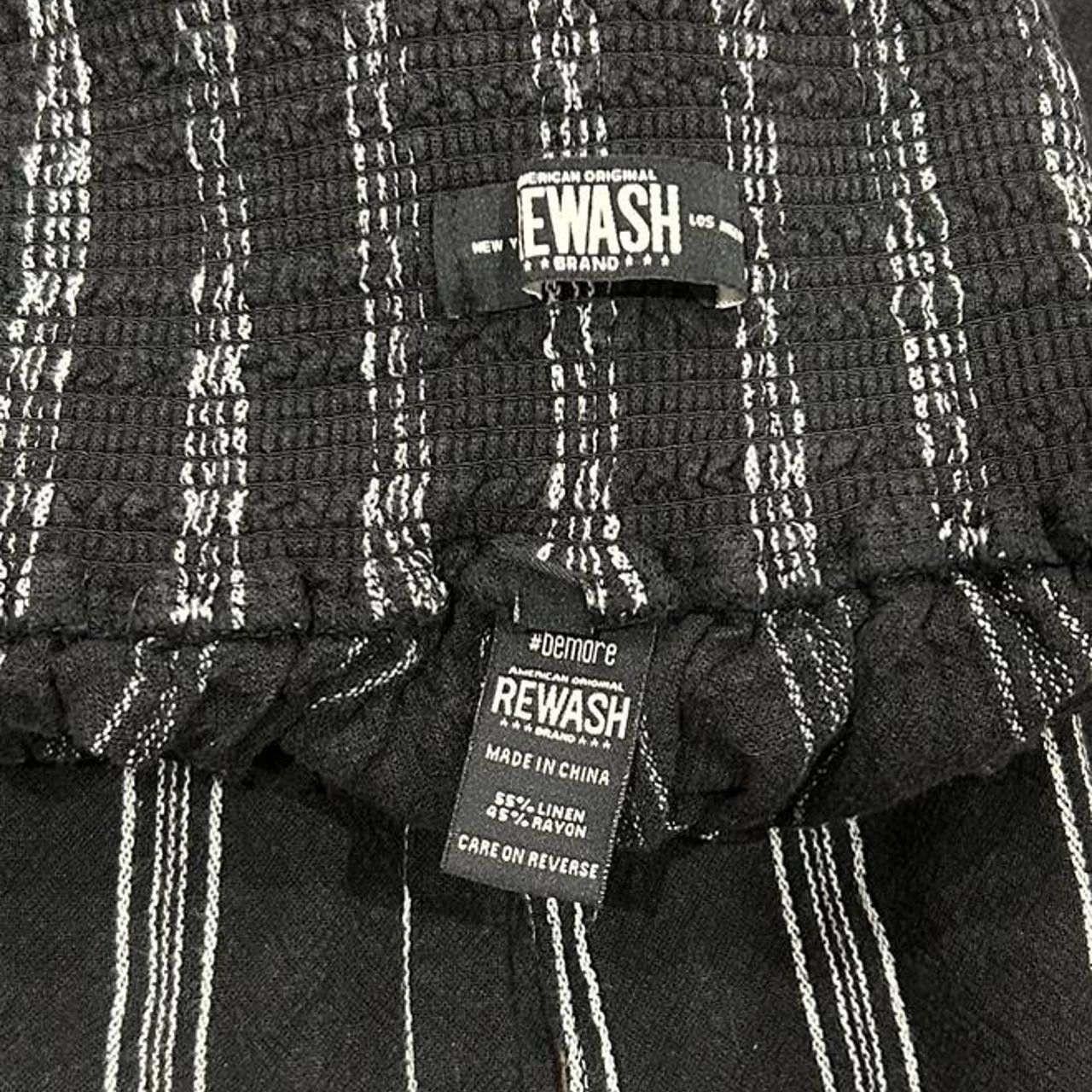 Designer Rewash Women's Black and White Trousers Size 28" / US 6 / IT 42 - 4 Thumbnail