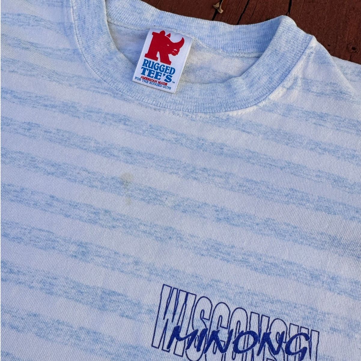 Other Vintage Wisconsin Rugged Tees Striped T-shirt Size US M / EU 48-50 / 2 - 2 Thumbnail