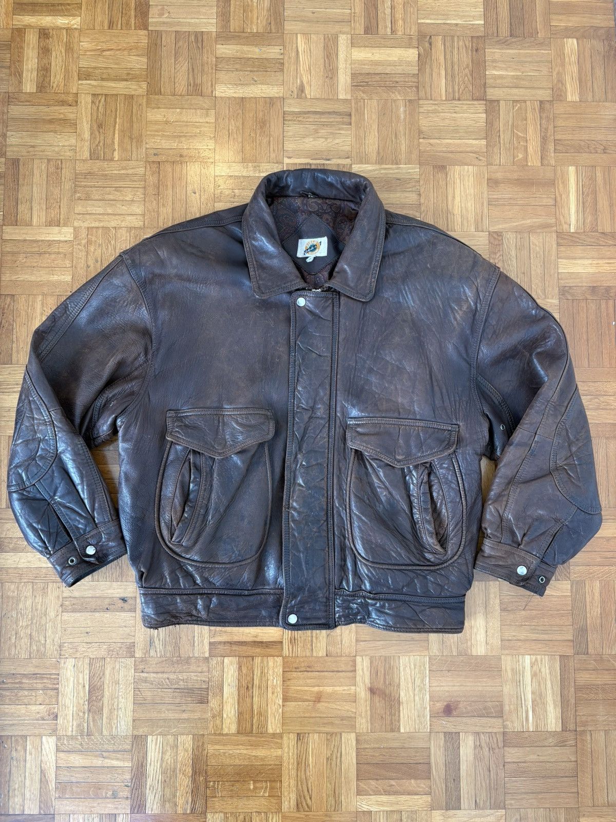 Vintage Vintage Leather Jacket Size US L / EU 52-54 / 3 - 1 Thumbnail