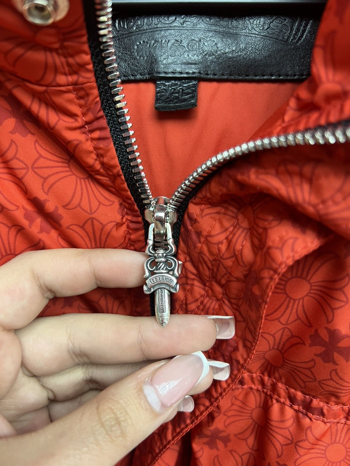 Chrome Hearts Chrome Hearts Red Monogram Cross Pattern Puffer Down Jacket Size US XL / EU 56 / 4 - 11 Thumbnail