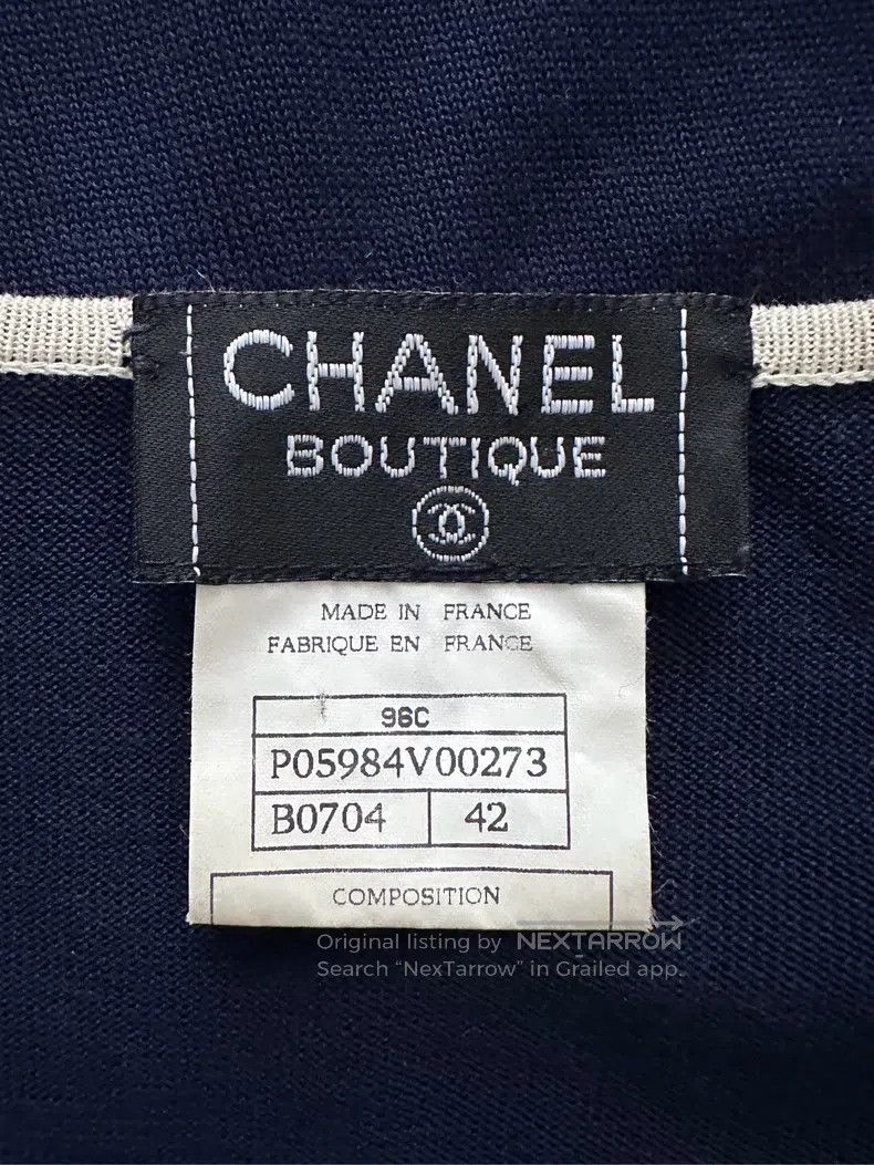 Chanel Chanel White rolled-edged short-sleeved sweater Size M / US 6-8 / IT 42-44 - 7 Thumbnail
