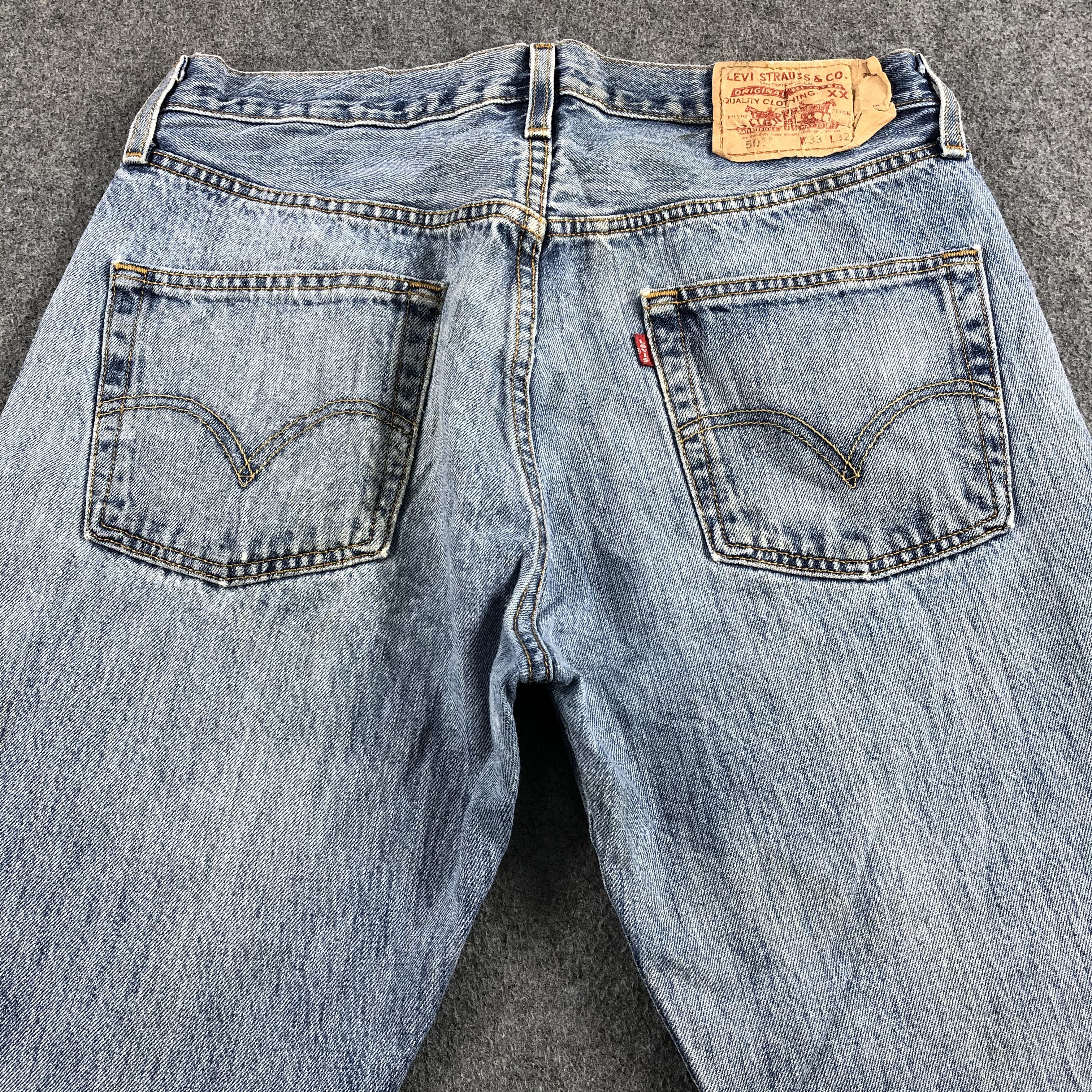 Levi's Vintage 90s Blue Wash Levis 501 Jeans-J2044 Size US 33 - 4 Thumbnail