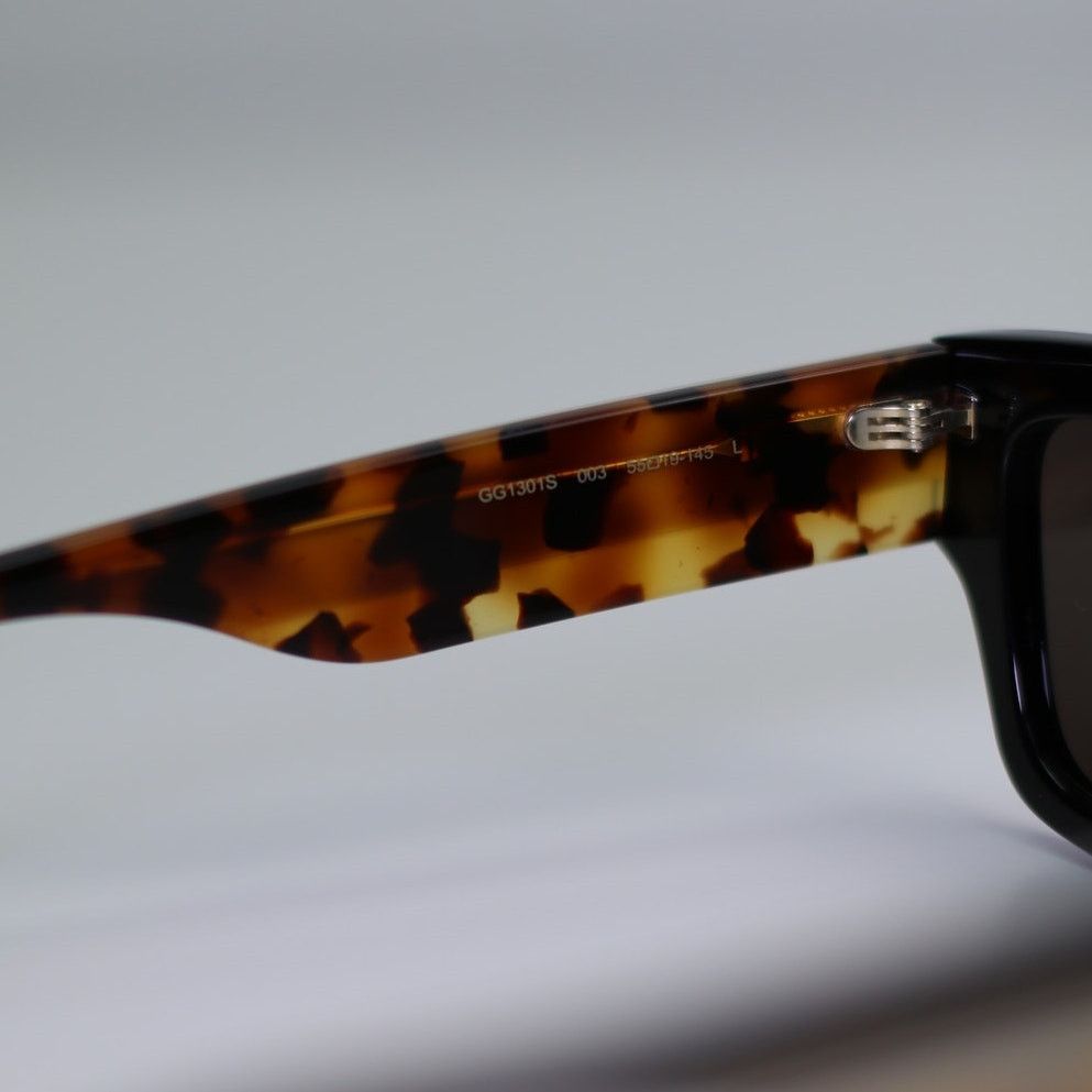 Gucci Gucci Sunglasses GG1301S 003 Black Dark Brown Men Authentic Size ONE SIZE - 10 Thumbnail