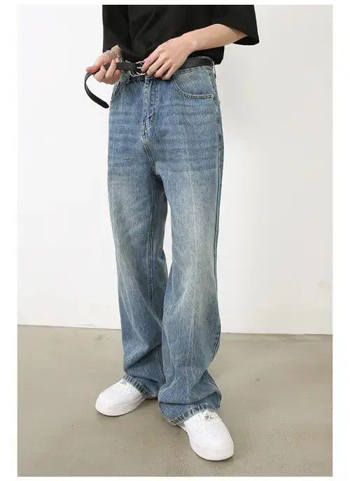 Jean Washed vintage American straight casual jeans y2k Size US 34 / EU 50 - 8 Thumbnail