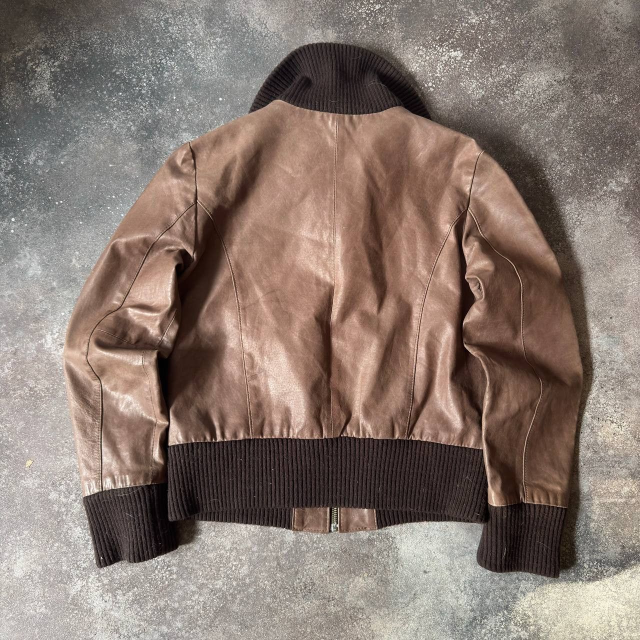 20471120 × If Six Was Nine × Le Grande Bleu (L.G.B.) Amazing Vintage Faded Leather Jacket Size M / US 6-8 / IT 42-44 - 8 Thumbnail