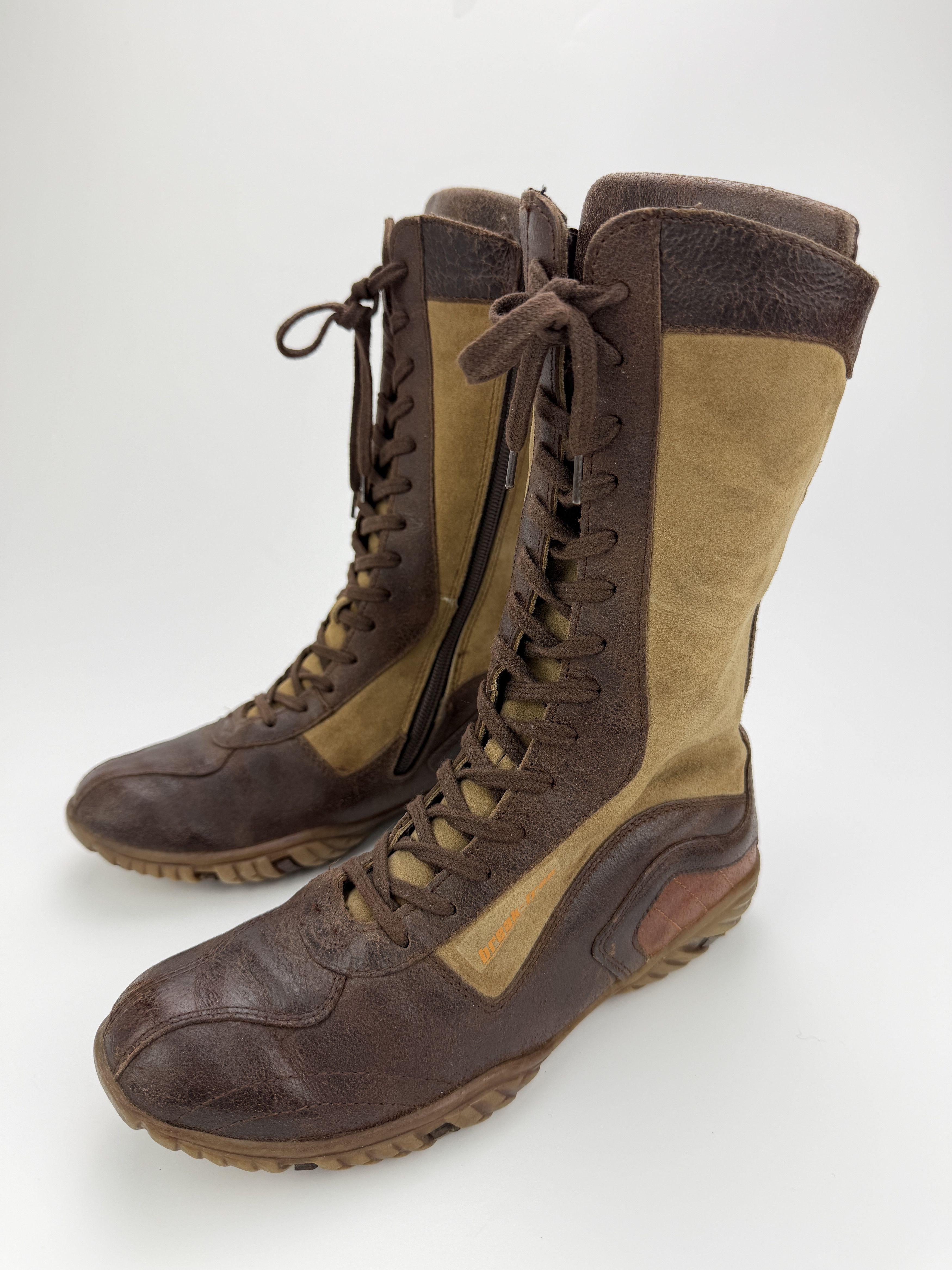 Vintage Vintage Y2K Lace Up Brown Leather Boots Avant Garde Size US 6 / IT 36 - 4 Thumbnail