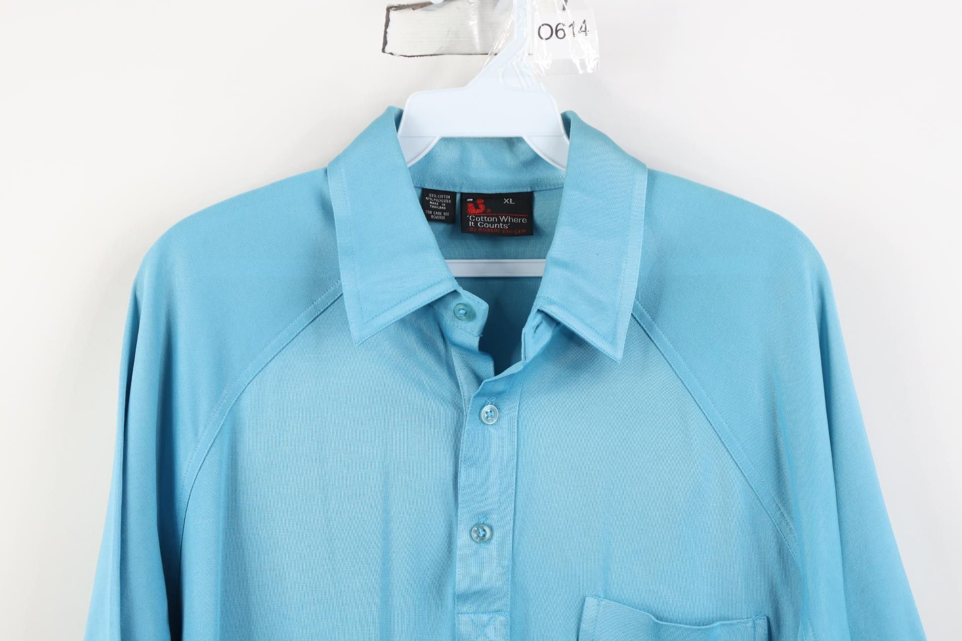 Vintage Vintage 70s Streetwear Knit Pocket Golf Polo Shirt Blue Size US XL / EU 56 / 4 - 2 Thumbnail