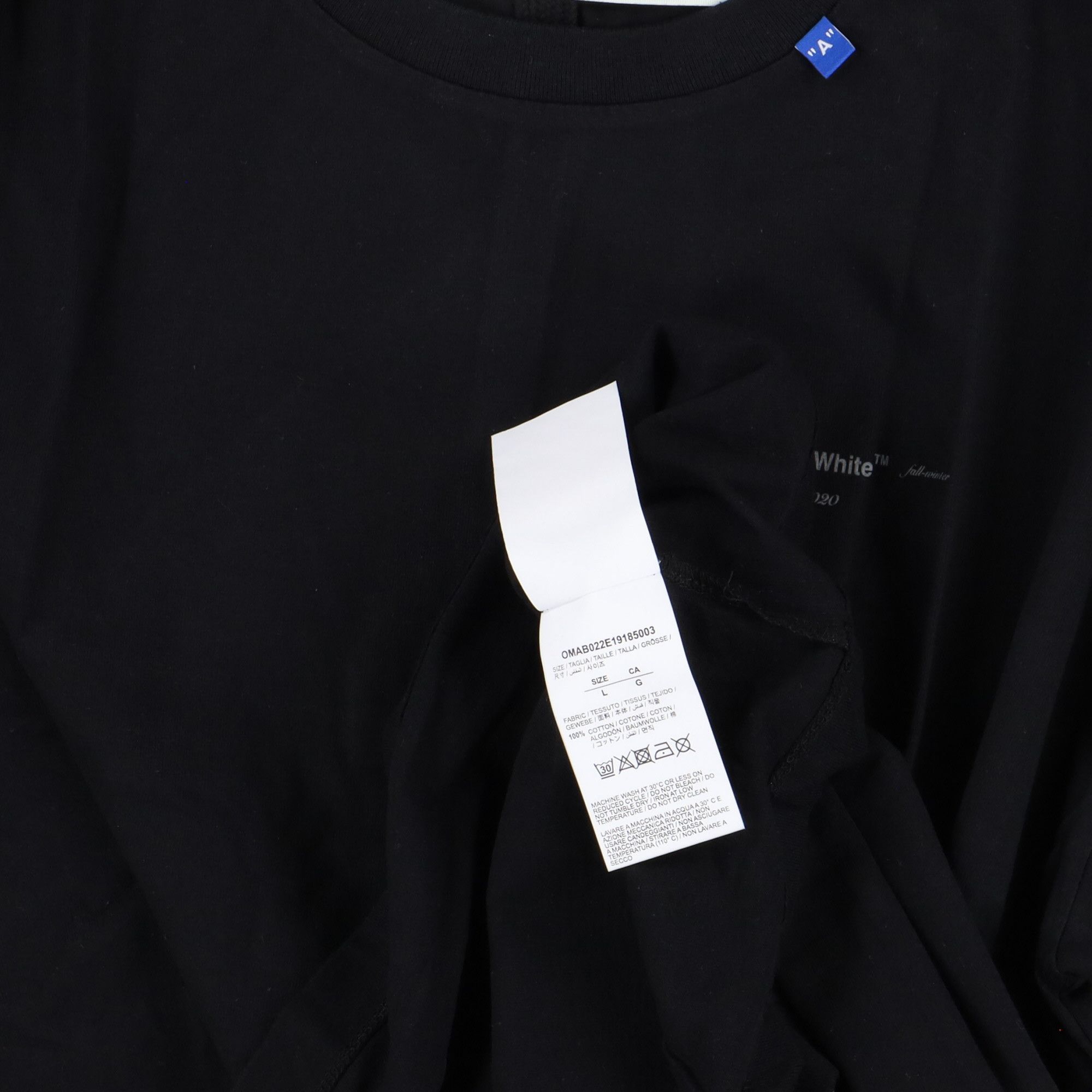 Off-White Black Unfinished Reflective Arrows Long Sleeve T-Shirt Size US L / EU 52-54 / 3 - 10 Thumbnail