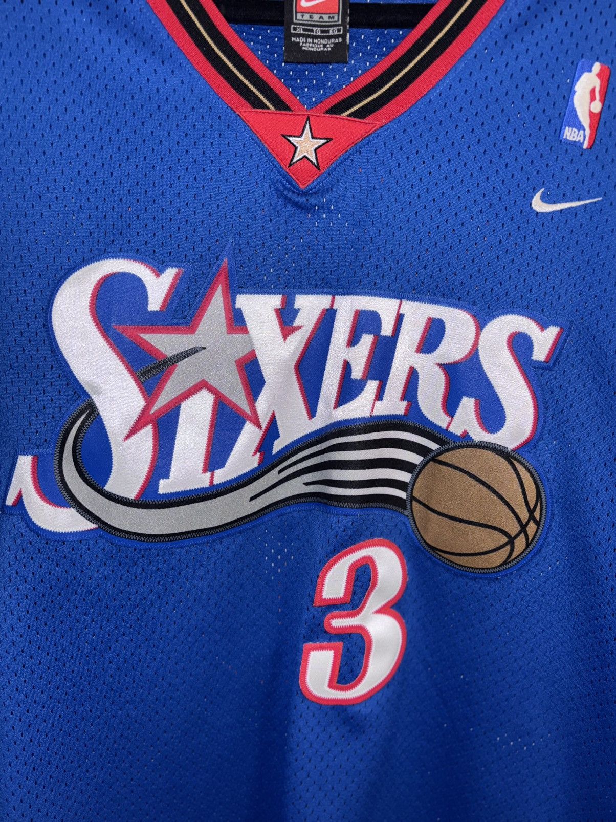 Nike Nike 76ers Allen Iverson #3 Blue Red Jersey XL Vintage Size US XL / EU 56 / 4 - 2 Thumbnail