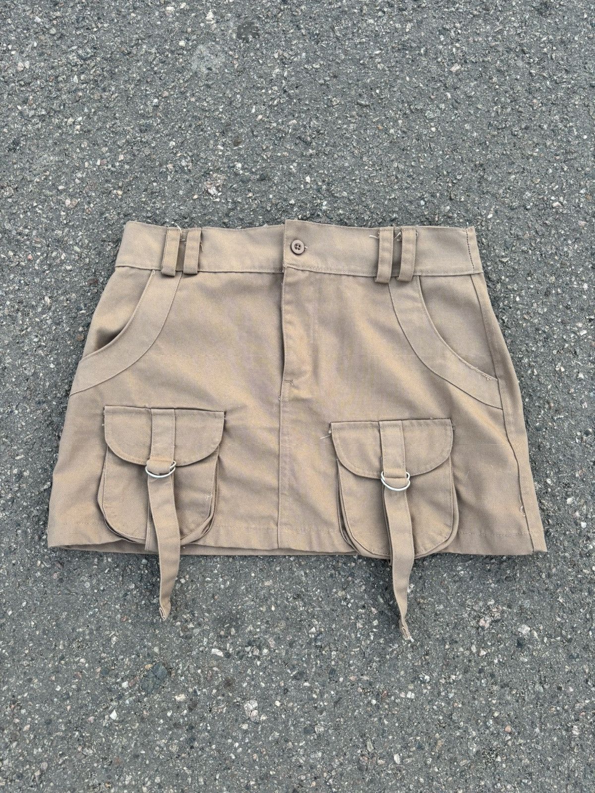 PrettyLittleThing × Vintage Y2K Vintage High Waisted Cargo Mini Skirt Size 30" / US 8 / IT 44 - 1 Thumbnail