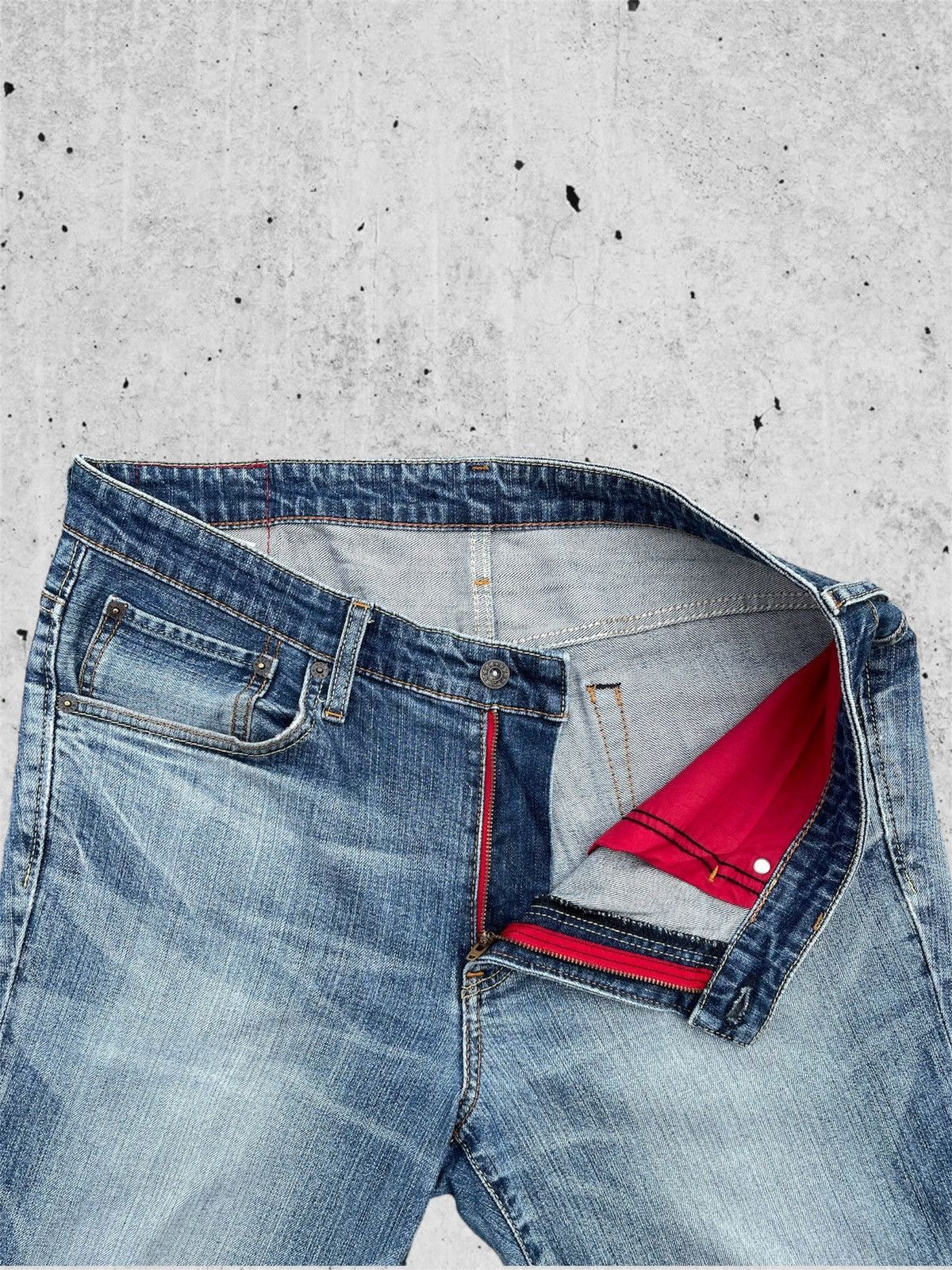 Japanese Brand 🔥 Edwin Gold Rush Distressed Denim W36 🔥 Size US 36 / EU 52 - 5 Thumbnail
