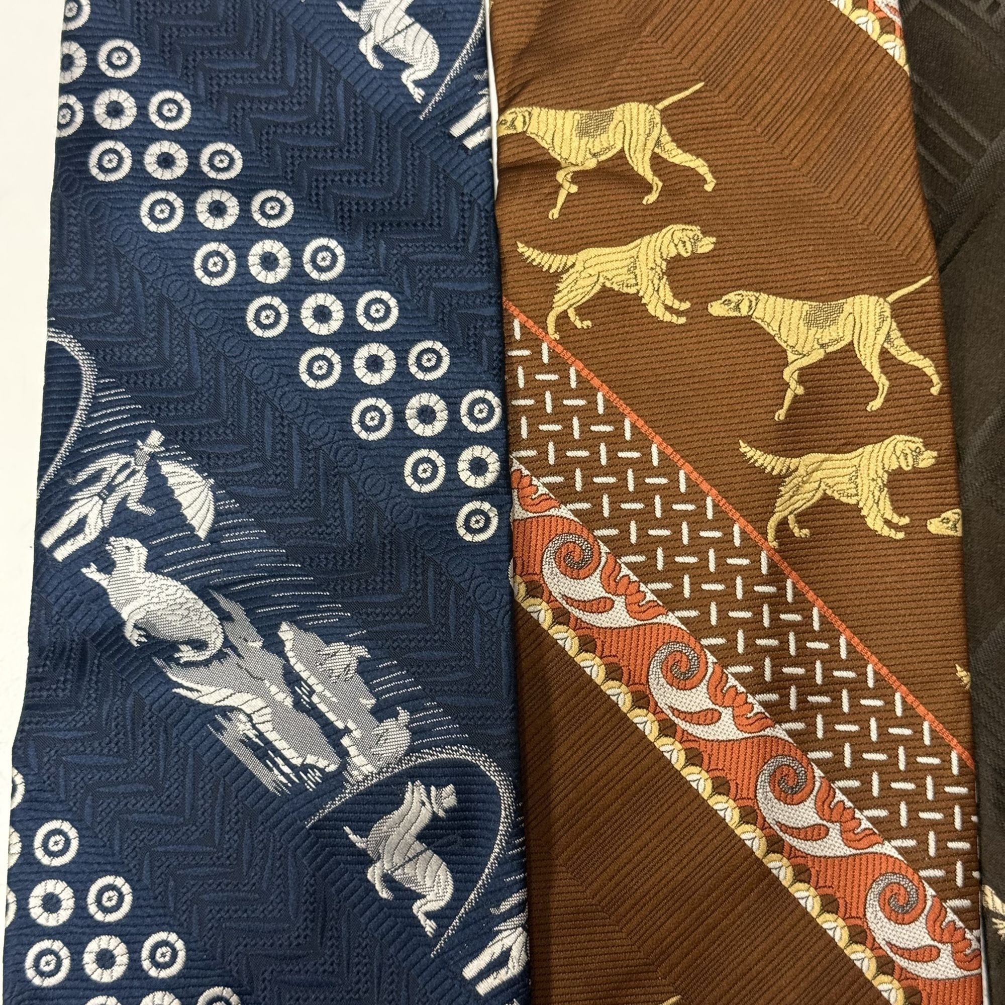 Sears 4pc 70s DISCO Necktie LOT MoD Animals Dogs Turtles Neck Ties Size ONE SIZE - 2 Thumbnail