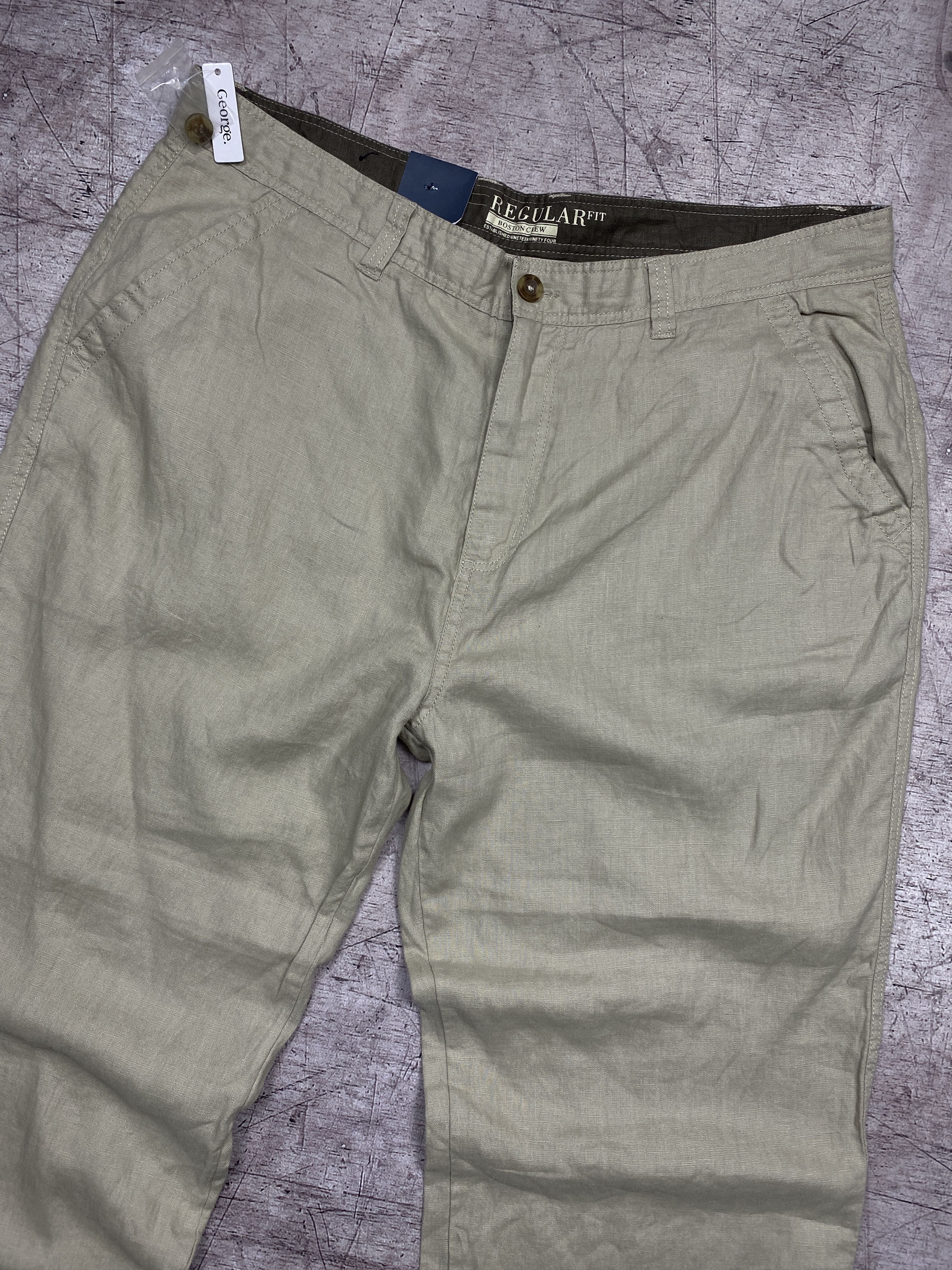 20471120 × Vintage NEW Mens BIG BOY Linen Pants Trousers Size US 42 / EU 58 - 2 Thumbnail