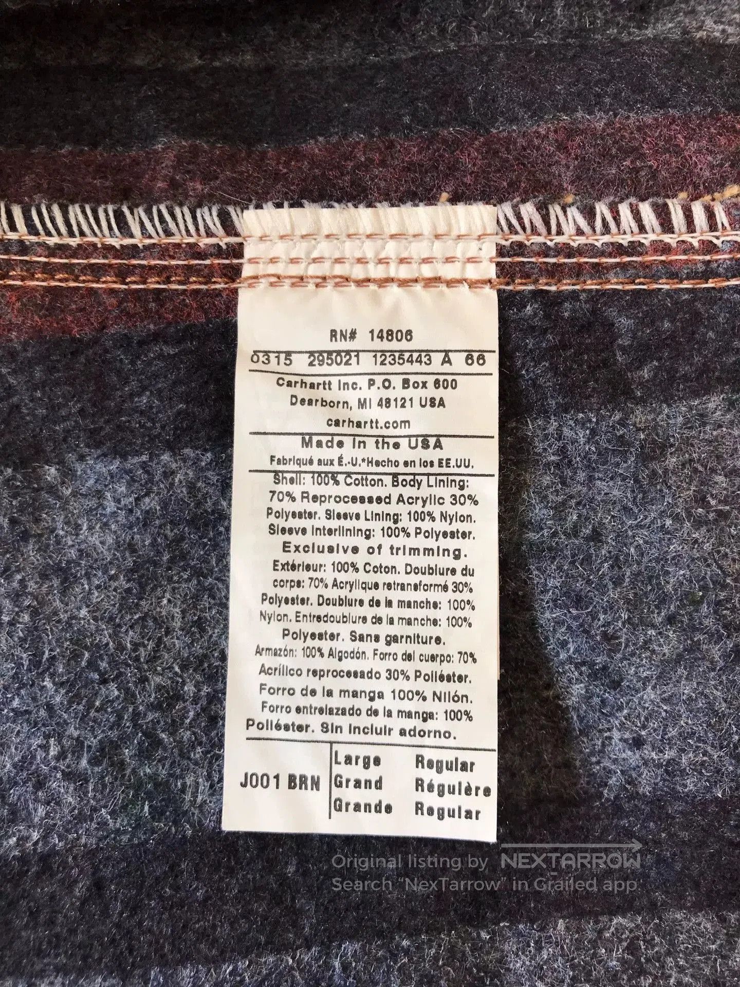 Carhartt Carhartt J001 Detroit Brown Jacket. Size US L / EU 52-54 / 3 - 9 Thumbnail