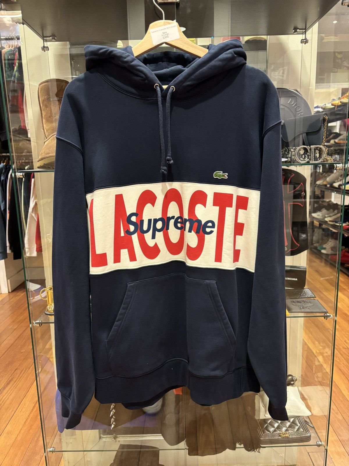 Lacoste × Supreme Supreme Lacoste Hooded Sweatshirt Size US XL / EU 56 / 4 - 1 Thumbnail